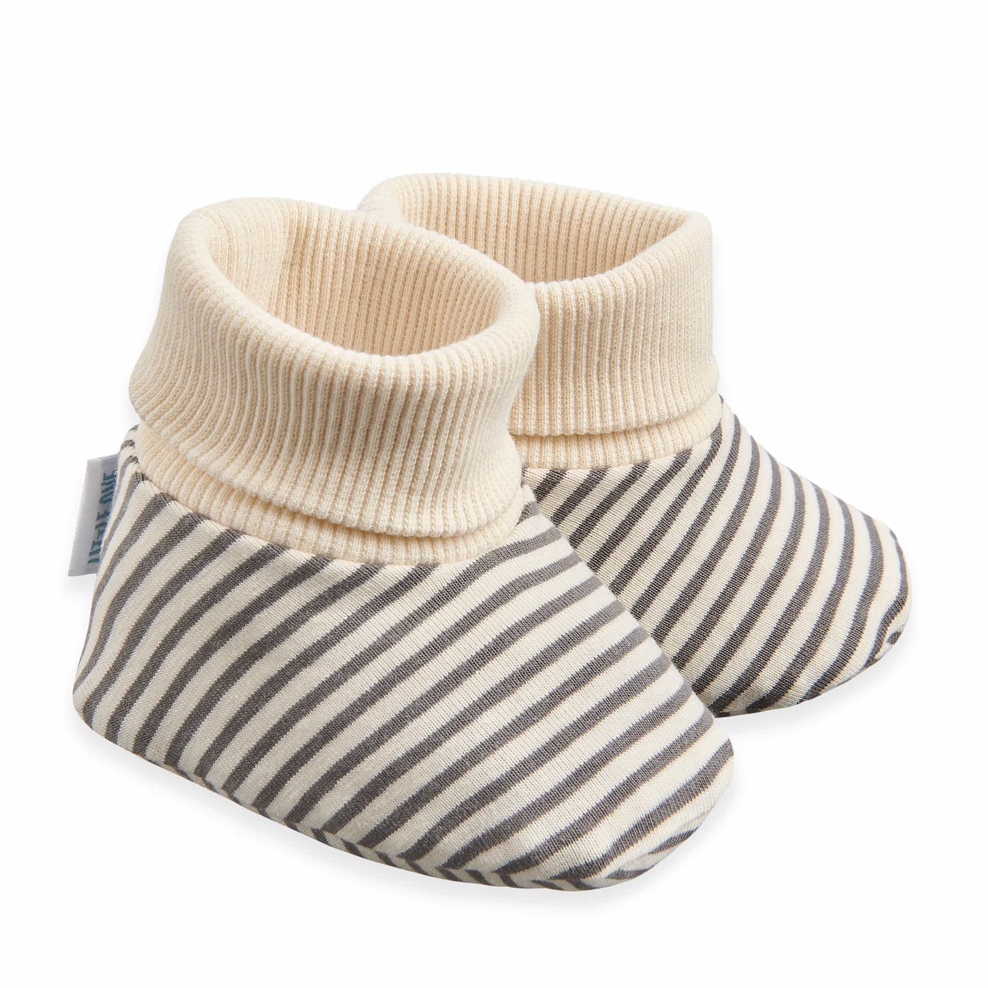 Babyschuhe, LITTLE ONE, Grau – Besonderheit: aus 95% Baumwolle