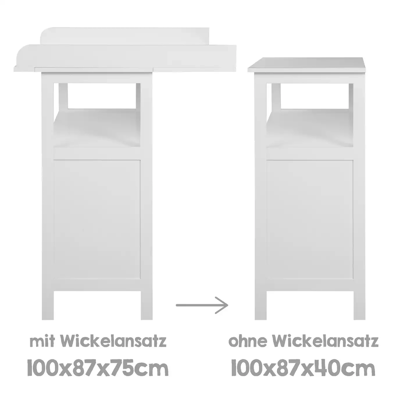 Wickelkommoden, roba, Weiß – Produktansicht