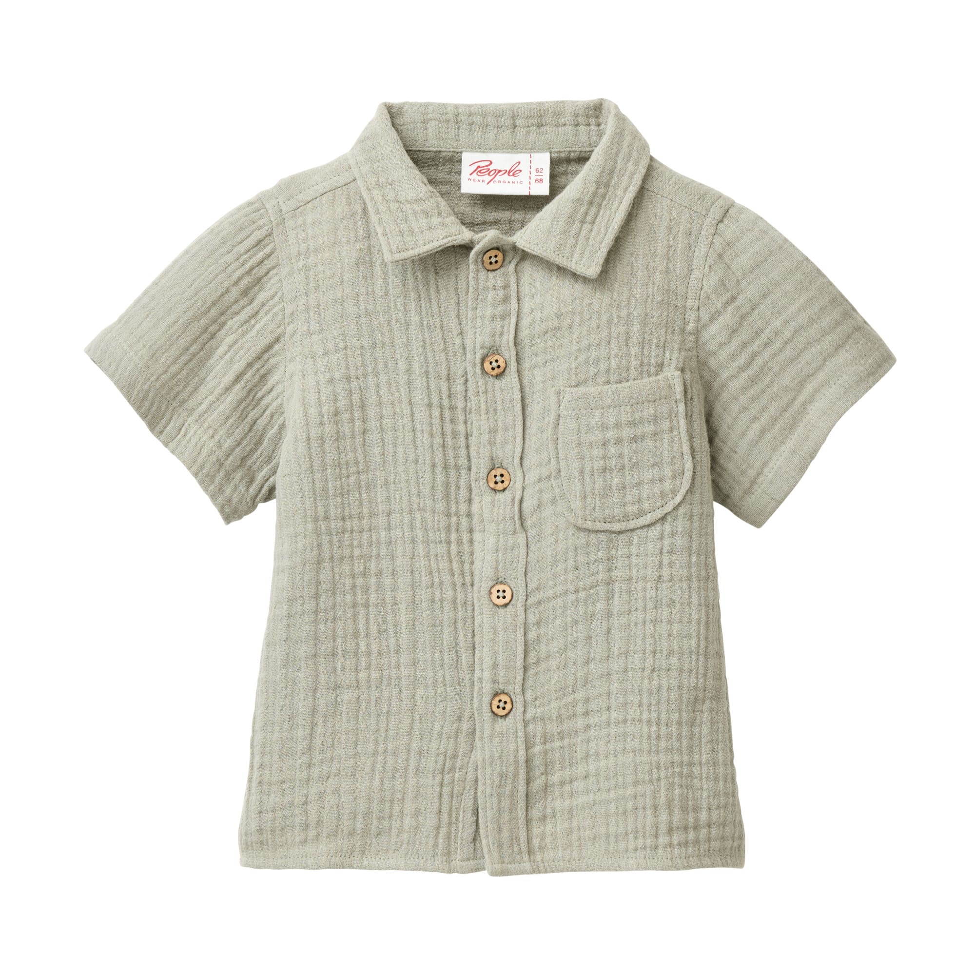 Hemden & Blusen, People Wear Organic, Grün – Besonderheit: aus 100% Baumwolle
