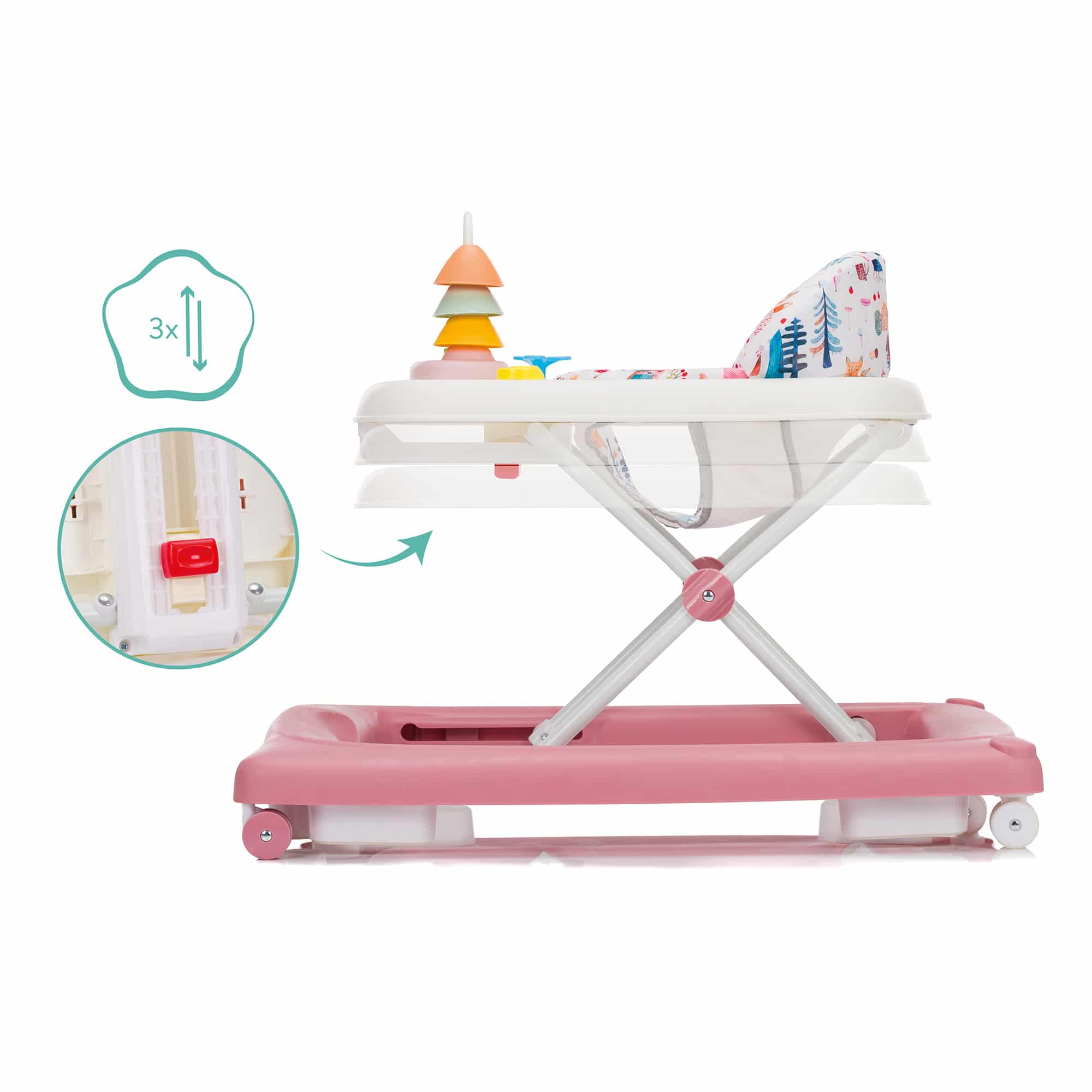 Lauflernwagen, fillikid, Pink – Produktansicht