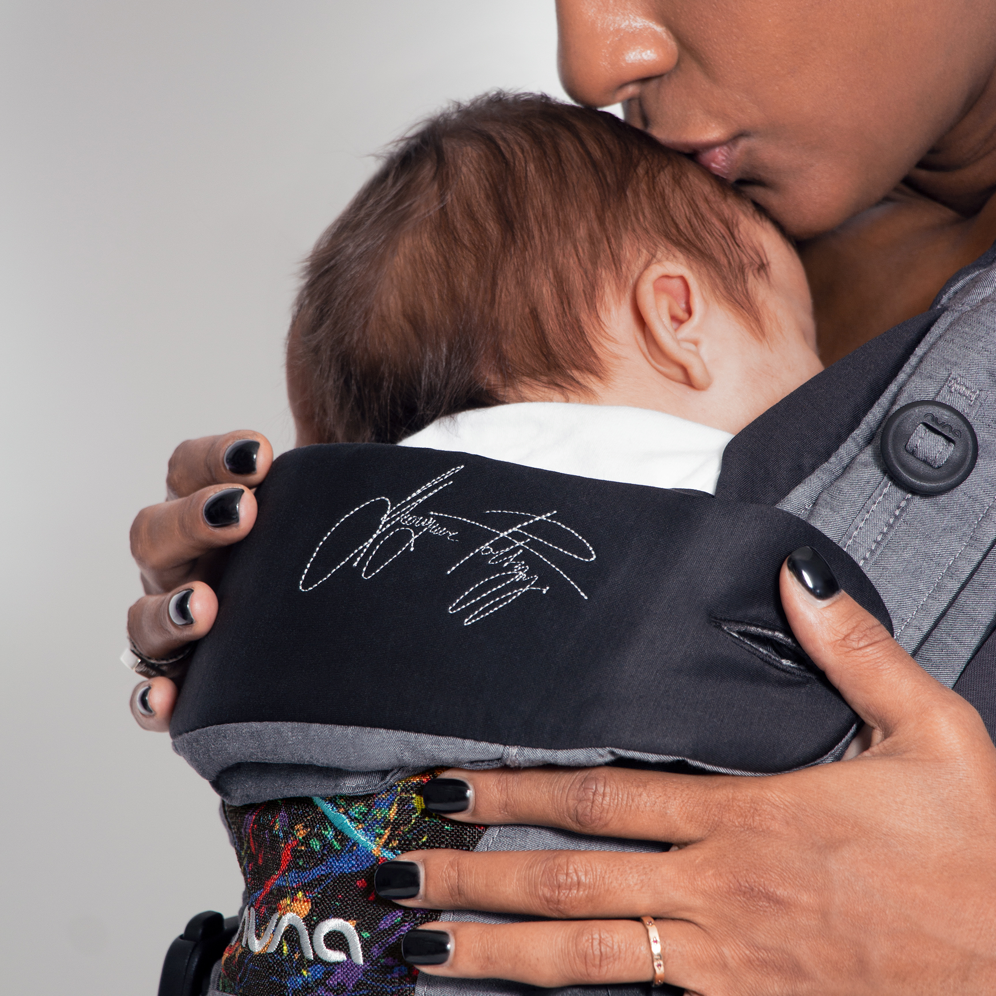 Babytragen, nuna, Blau – Besonderheit: 4 Tragevarianten