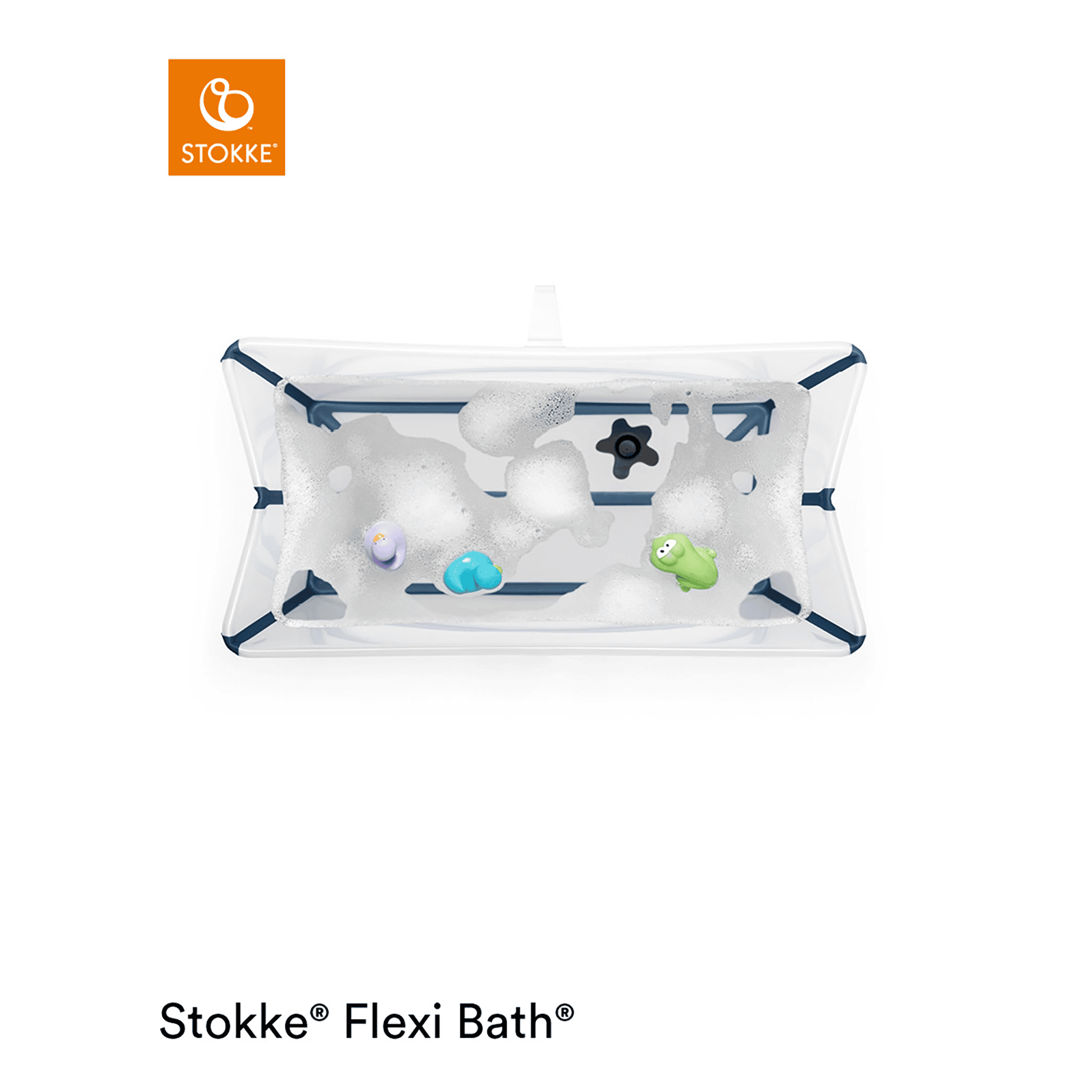 Set Flexi Bath® Transparent Blue mit Newborn Support STOKKE Blau 9000000000582 2