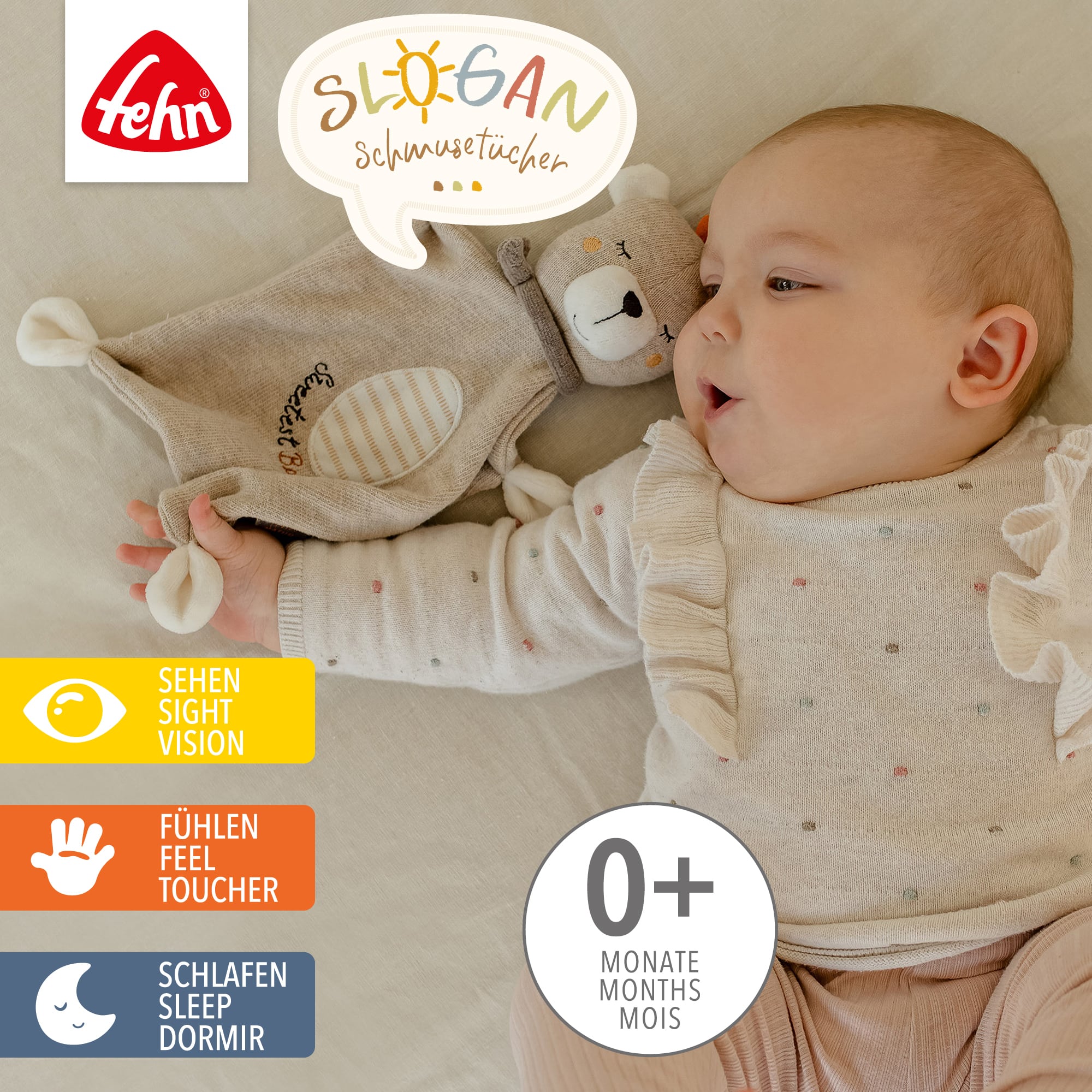 Schmusetücher, fehn, Braun – Produktansicht