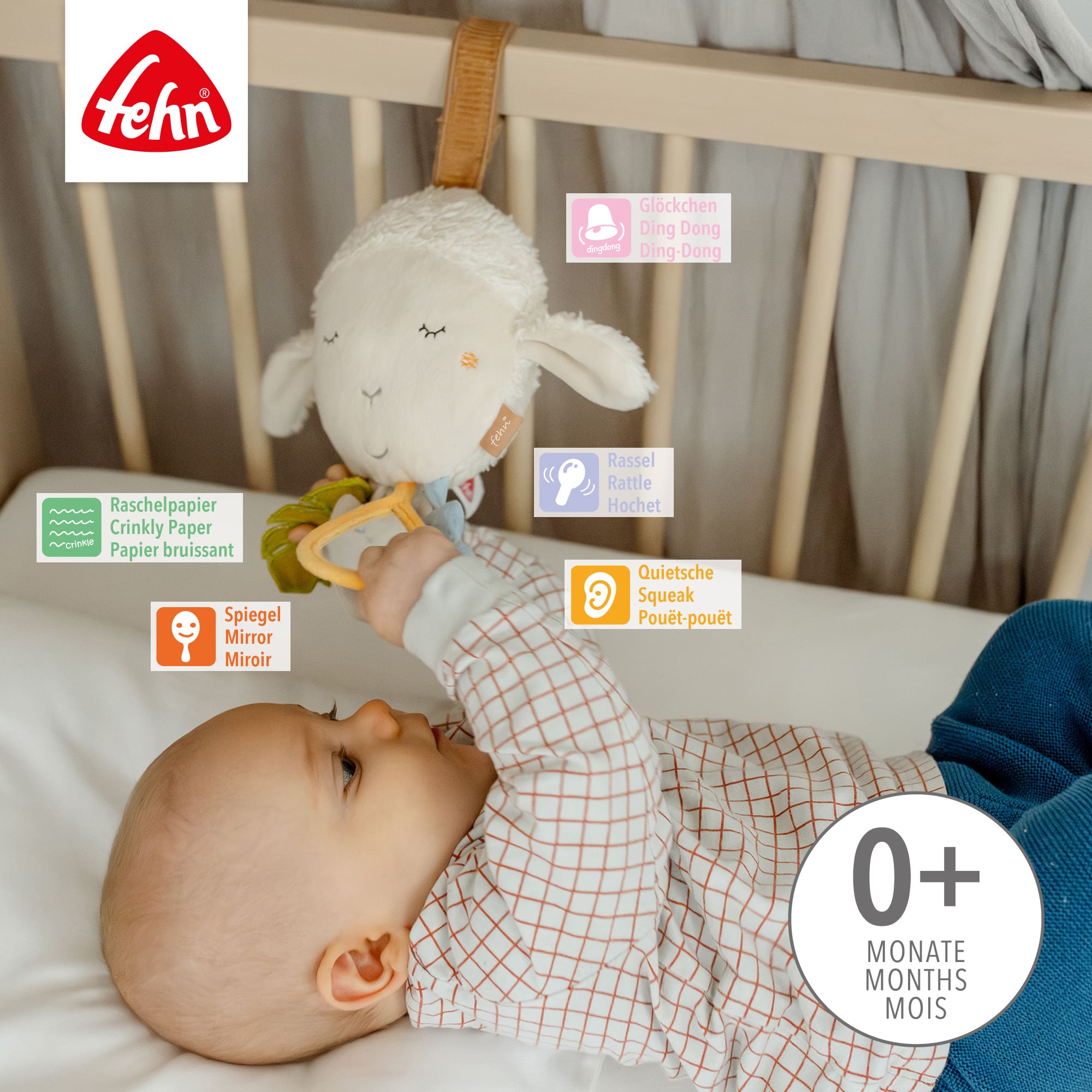 Rasseln & Greiflinge, fehn, Mehrfarbig – Produktansicht