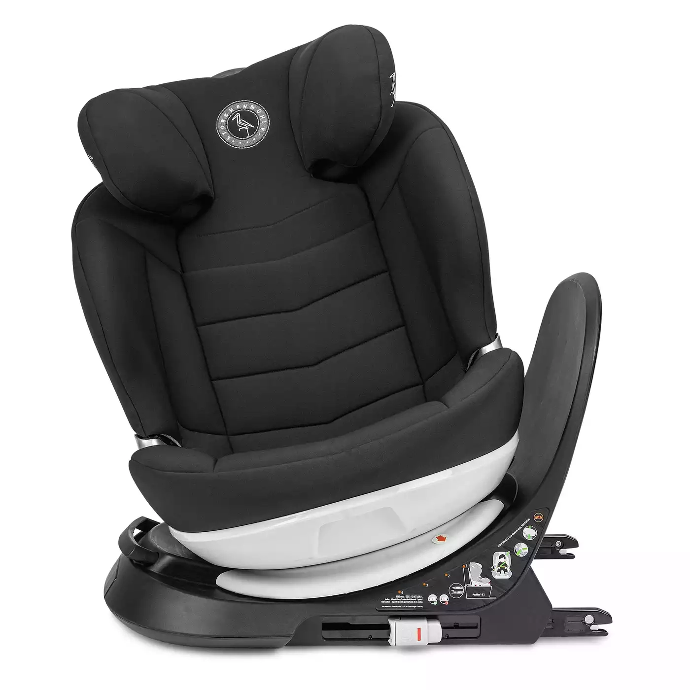 Kindersitze 15-36 kg, Gruppe 2/3, Storchenmühle, Schwarz – Produktansicht