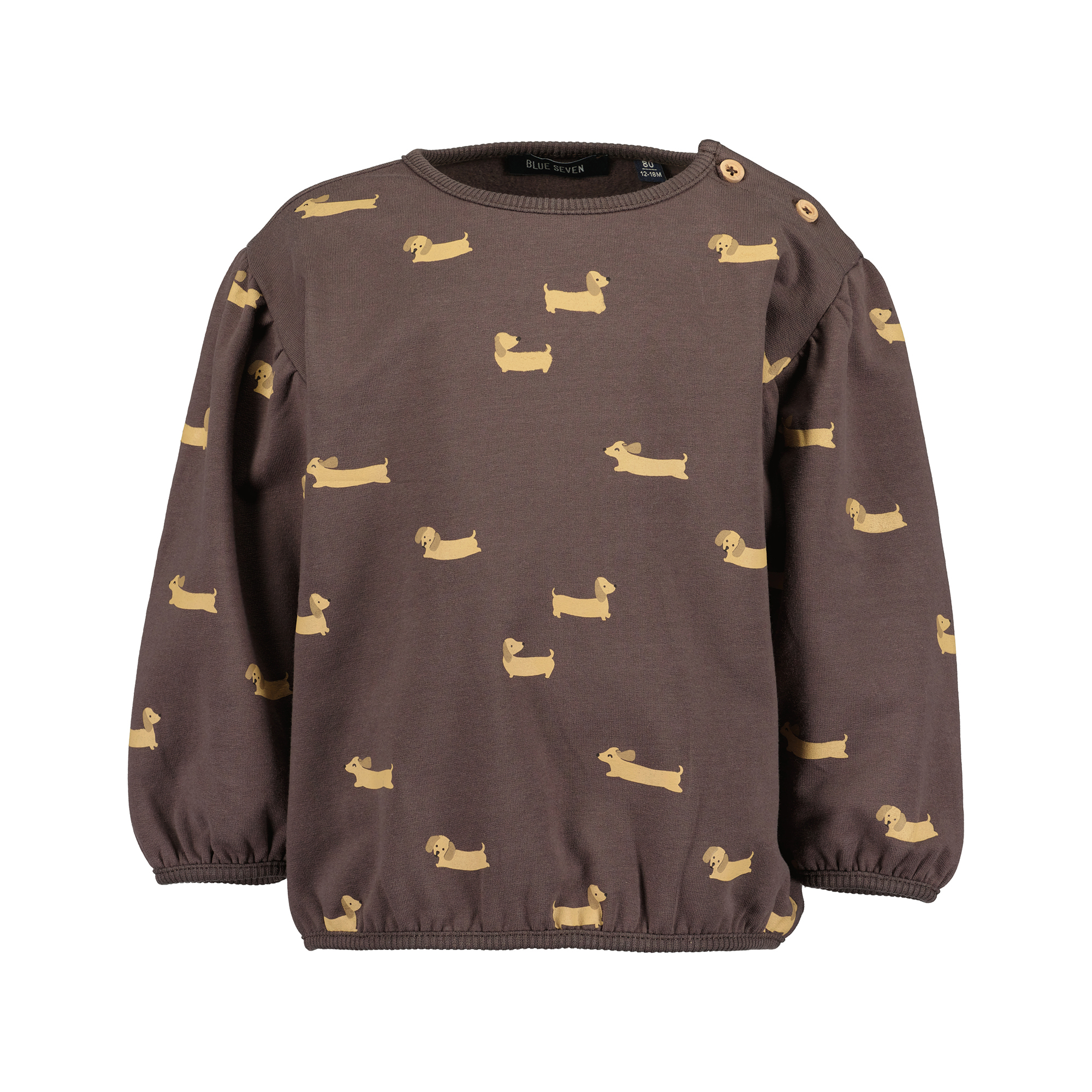 Pullover & Sweatshirts, blue seven, Braun – Besonderheit: aus 95% Baumwolle