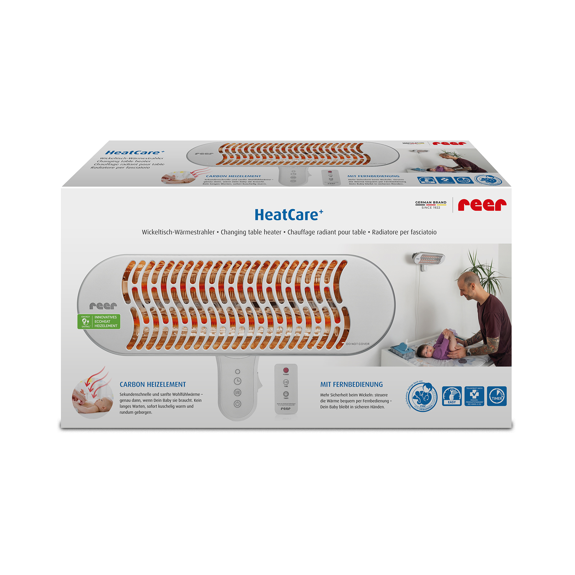 Heizstrahler, reer, Weiß – Produktansicht