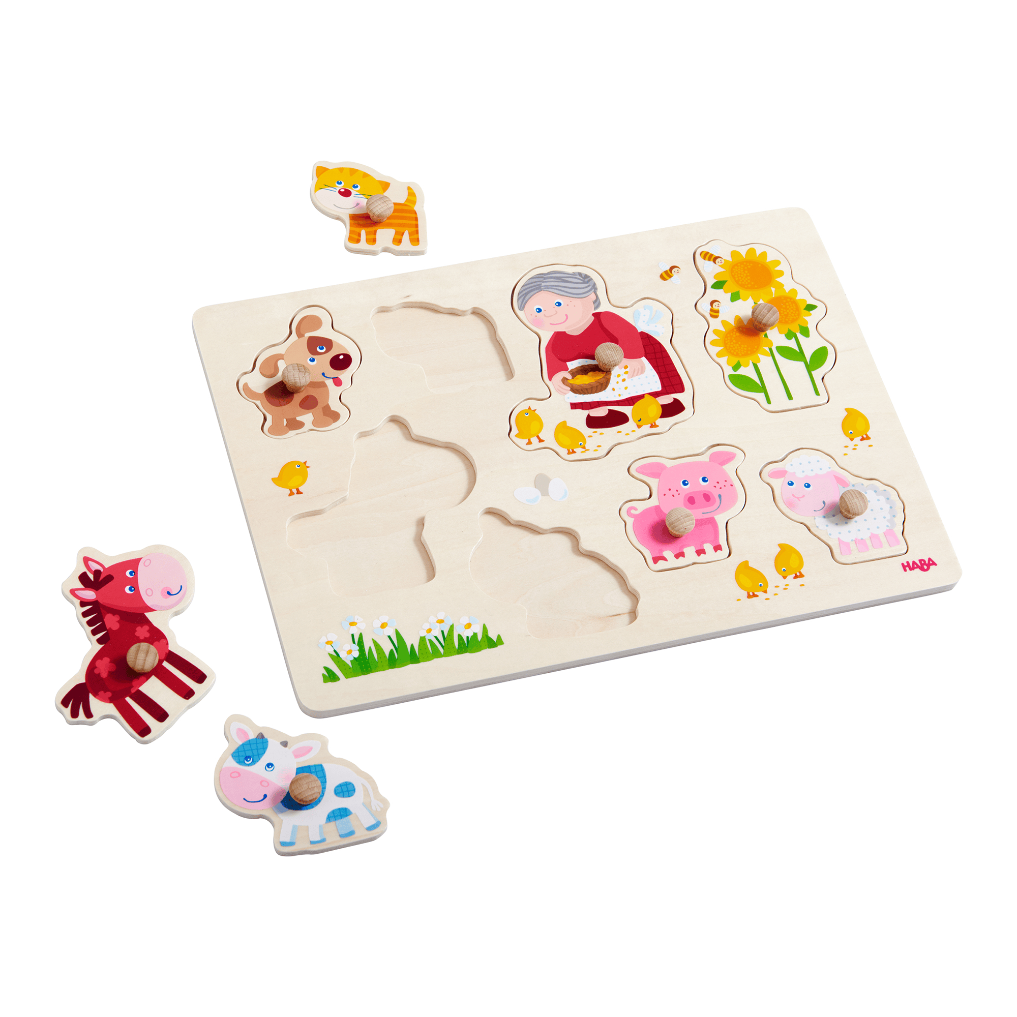 Holzpuzzle, HABA, Mehrfarbig – Produktansicht