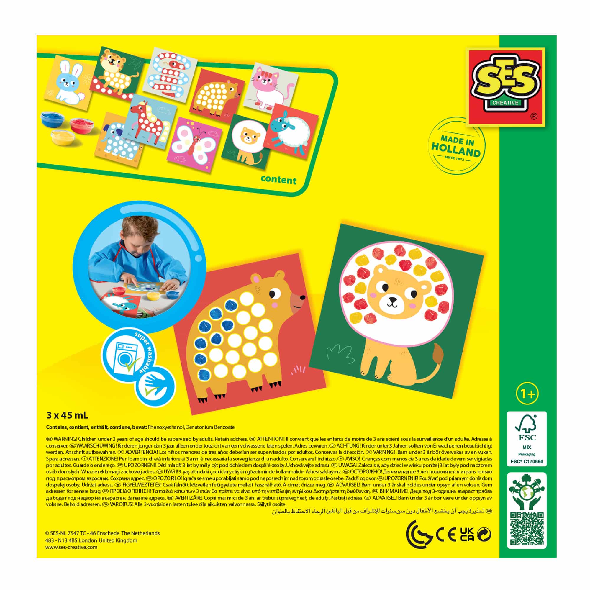 Fingermalfarben, SES CREATIVE, Gelb – Produktansicht