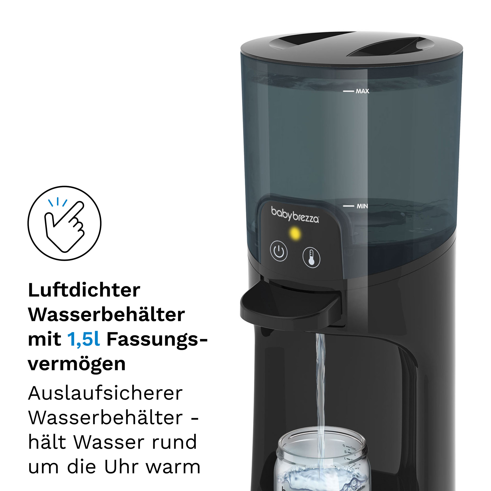 Babykostwärmer, babybrezza, Schwarz – Produktansicht