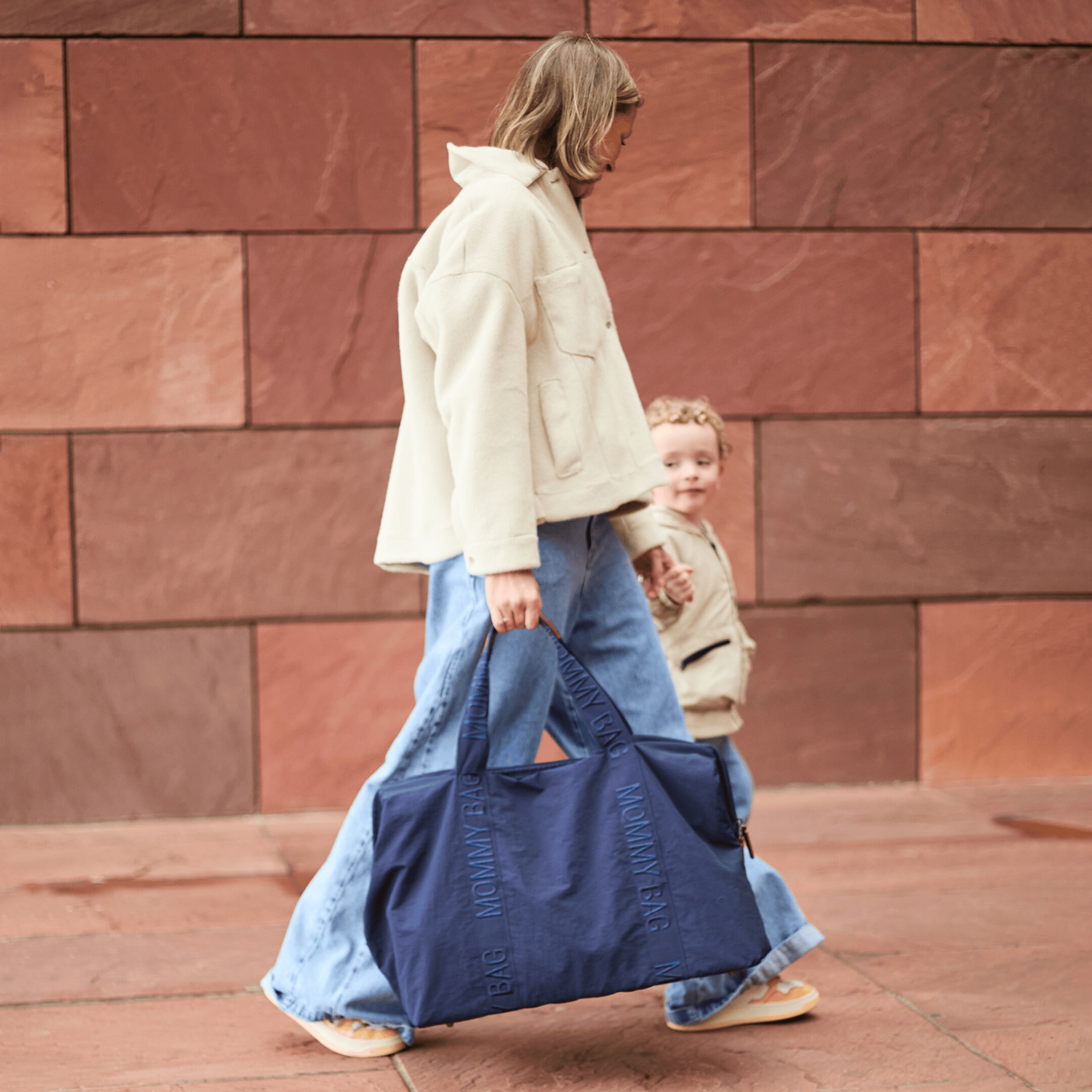 Wickeltaschen, CHILDHOME, Blau – Besonderheit: inklusive Wickelunterlage & Schultergurt