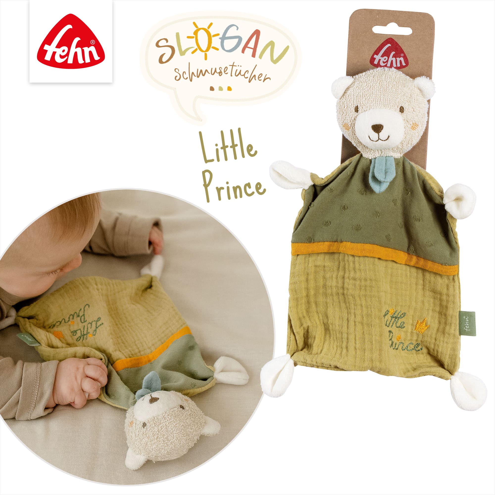 Schmusetücher, fehn, Grün – Produktansicht