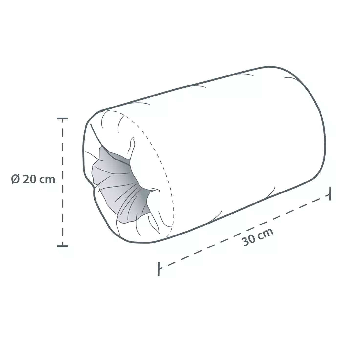 Stillkissen, THERALINE, Grau – Produktansicht