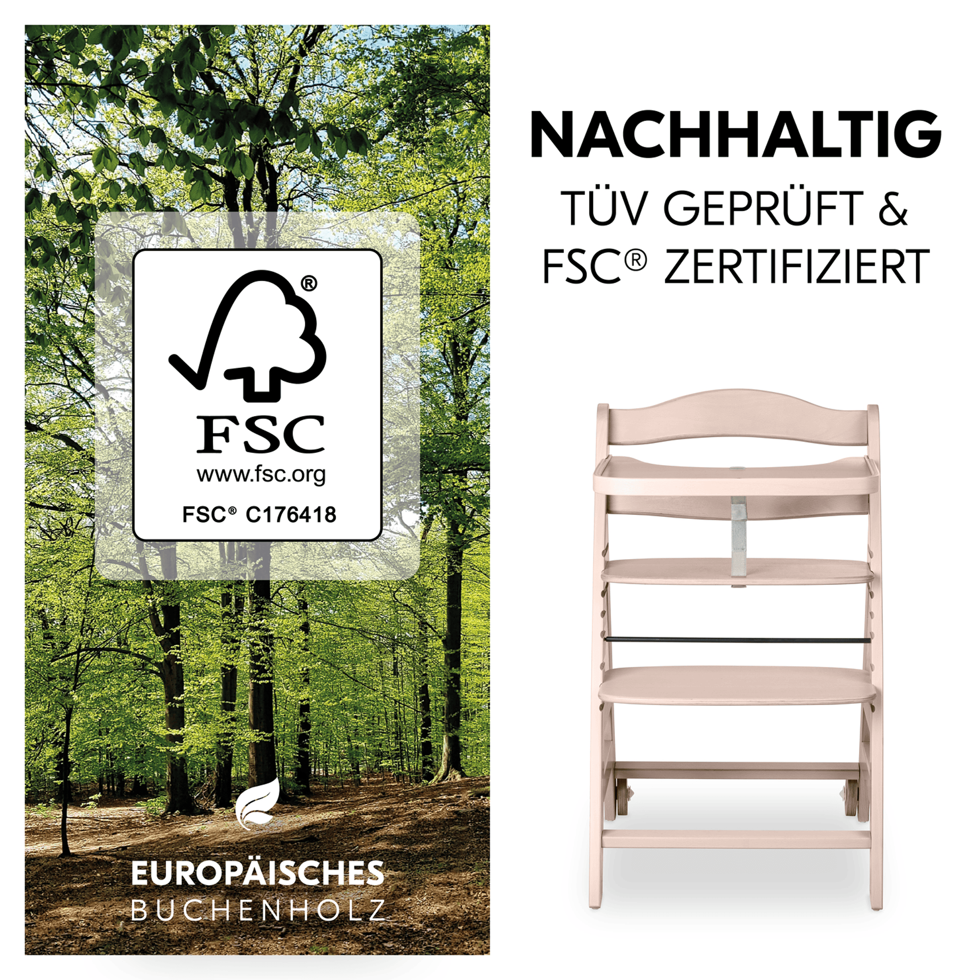 Treppenhochstühle, hauck, Weiß – Produktansicht