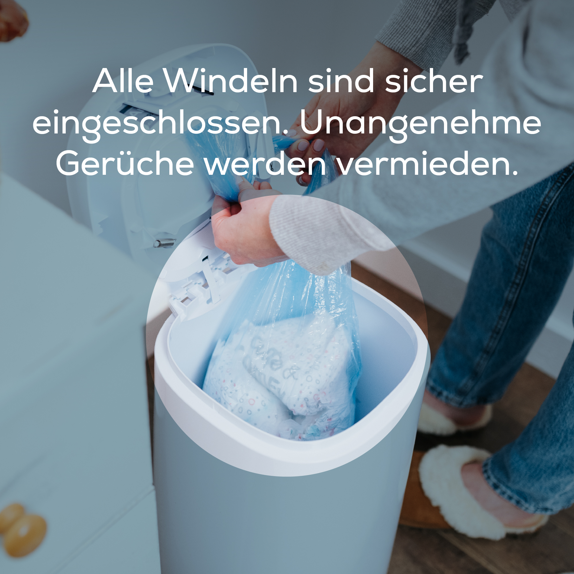 Windeleimer, Angelcare, Grau – Produktansicht