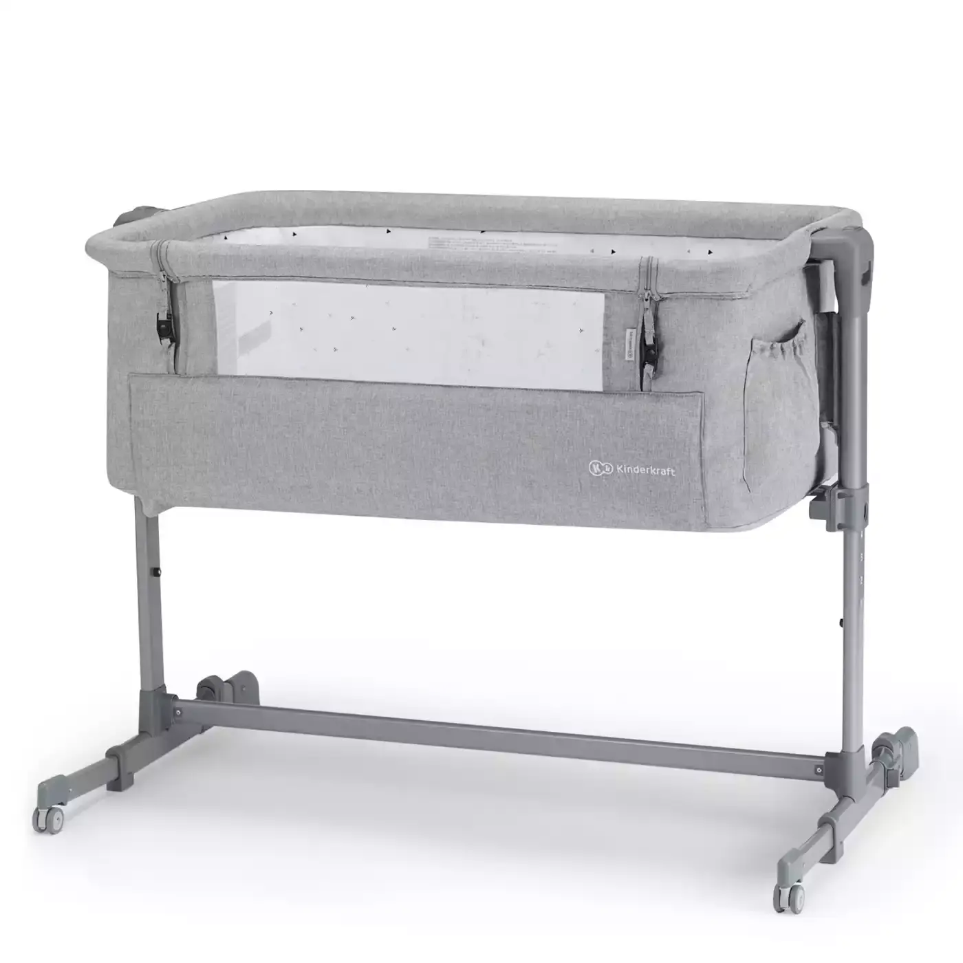 Beistellbett Neste Up Grey Light Melange Kinderkraft Grau Grau 2000580621501 1