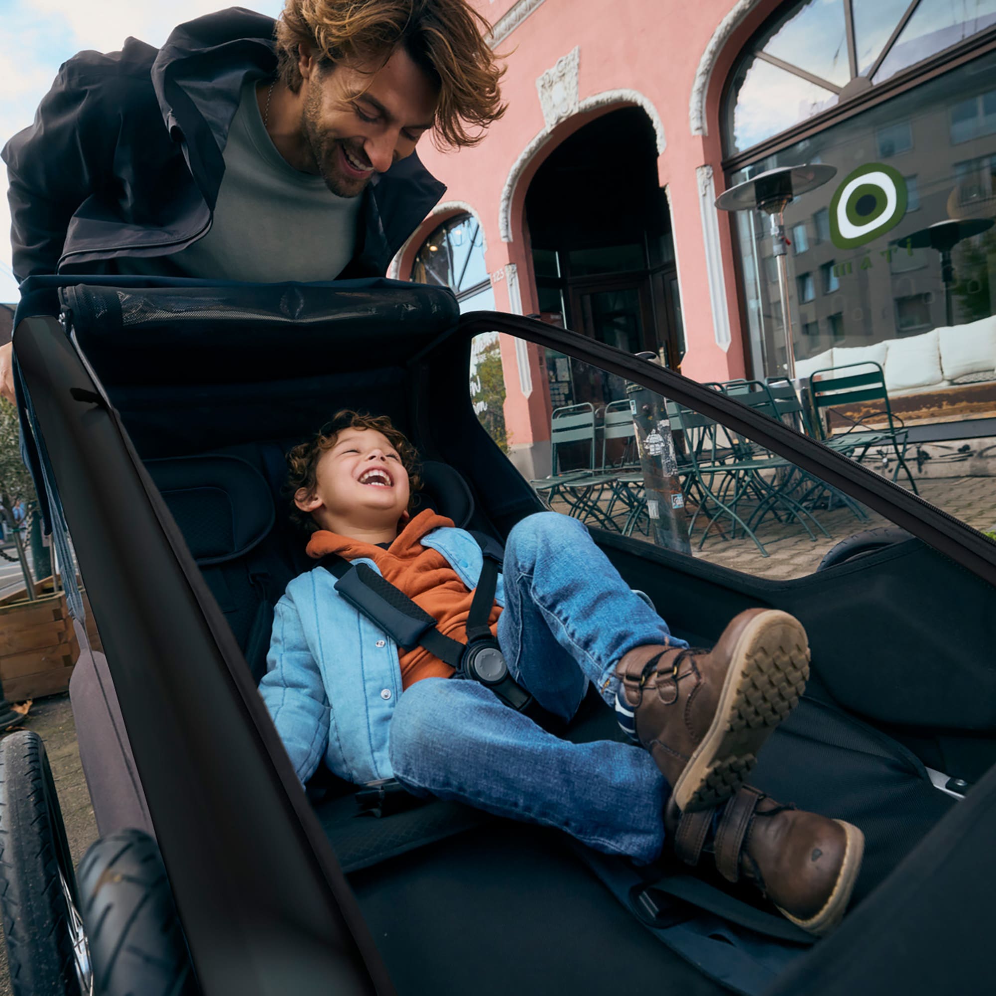 Fahrradanhänger, Croozer, Blau – Produktansicht
