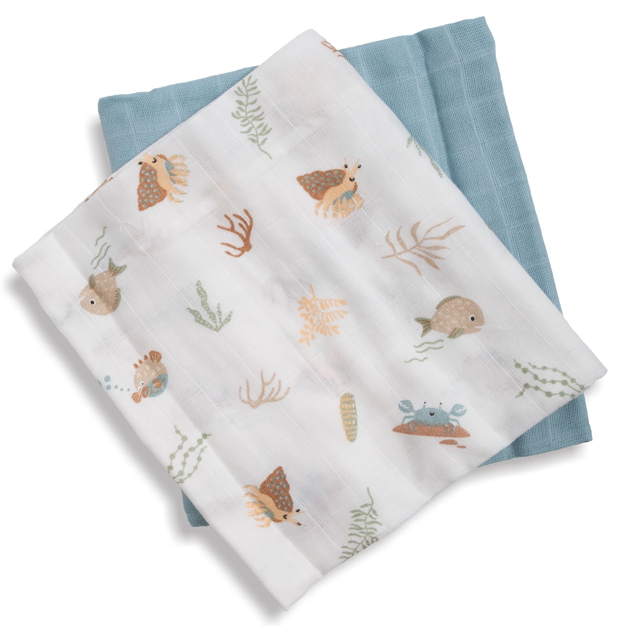 Mullwindeln, LITTLE ONE, Blau – Besonderheit: aus 100% Baumwolle