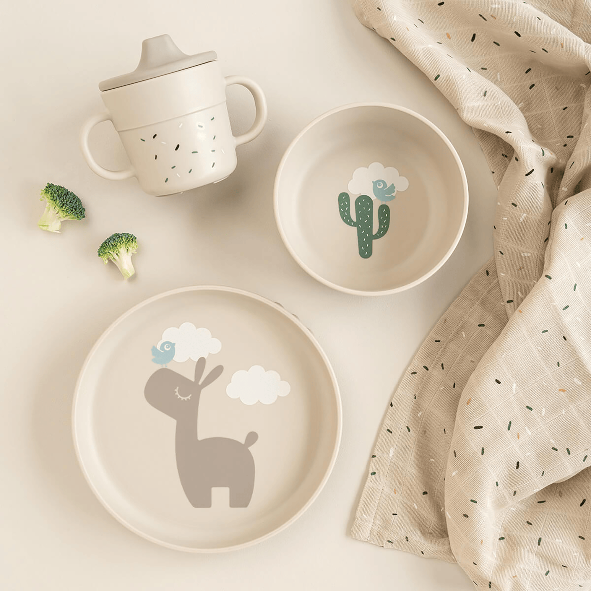 Kinderteller, done by deer, Beige – Produktansicht