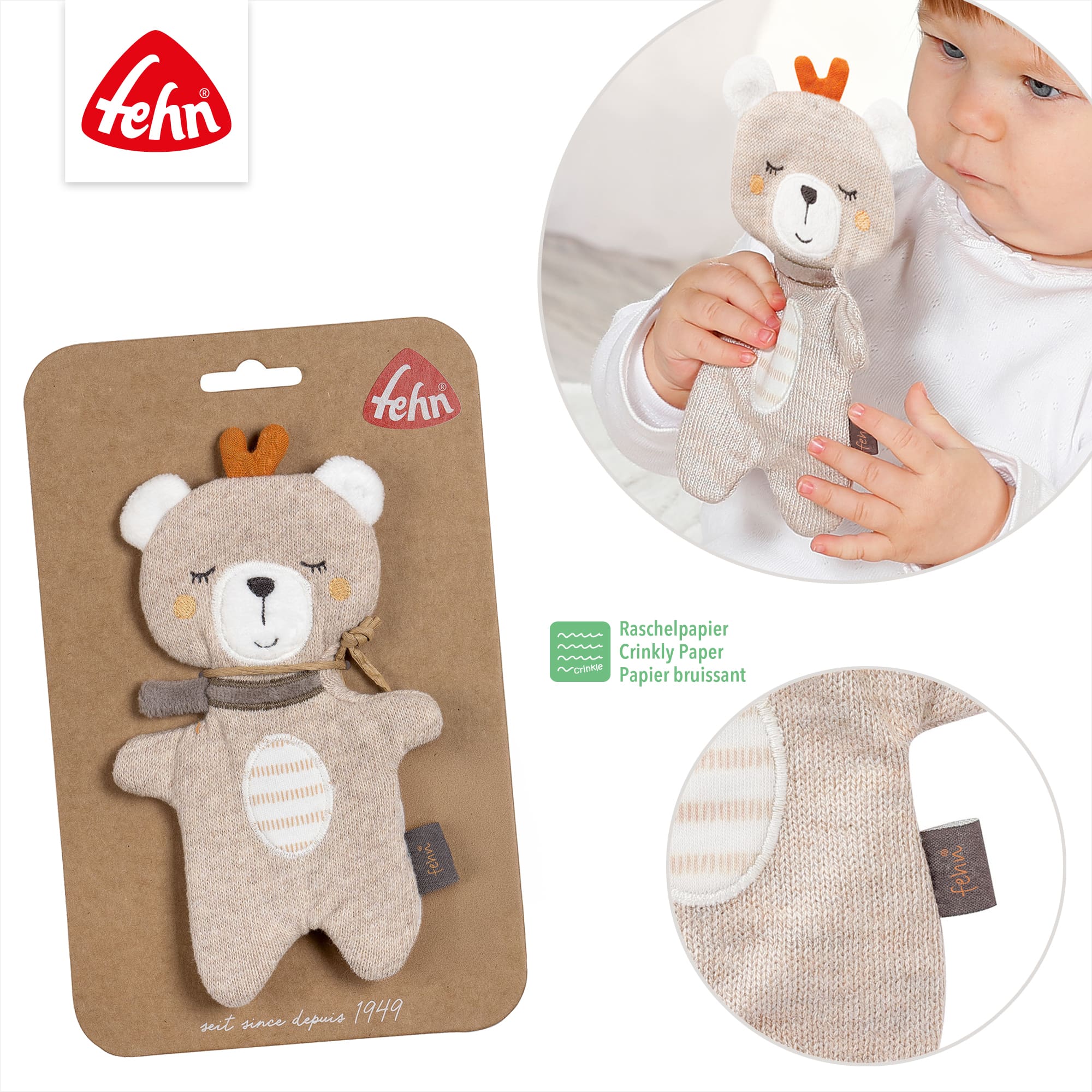 Kuscheltiere, fehn, Braun – Produktansicht
