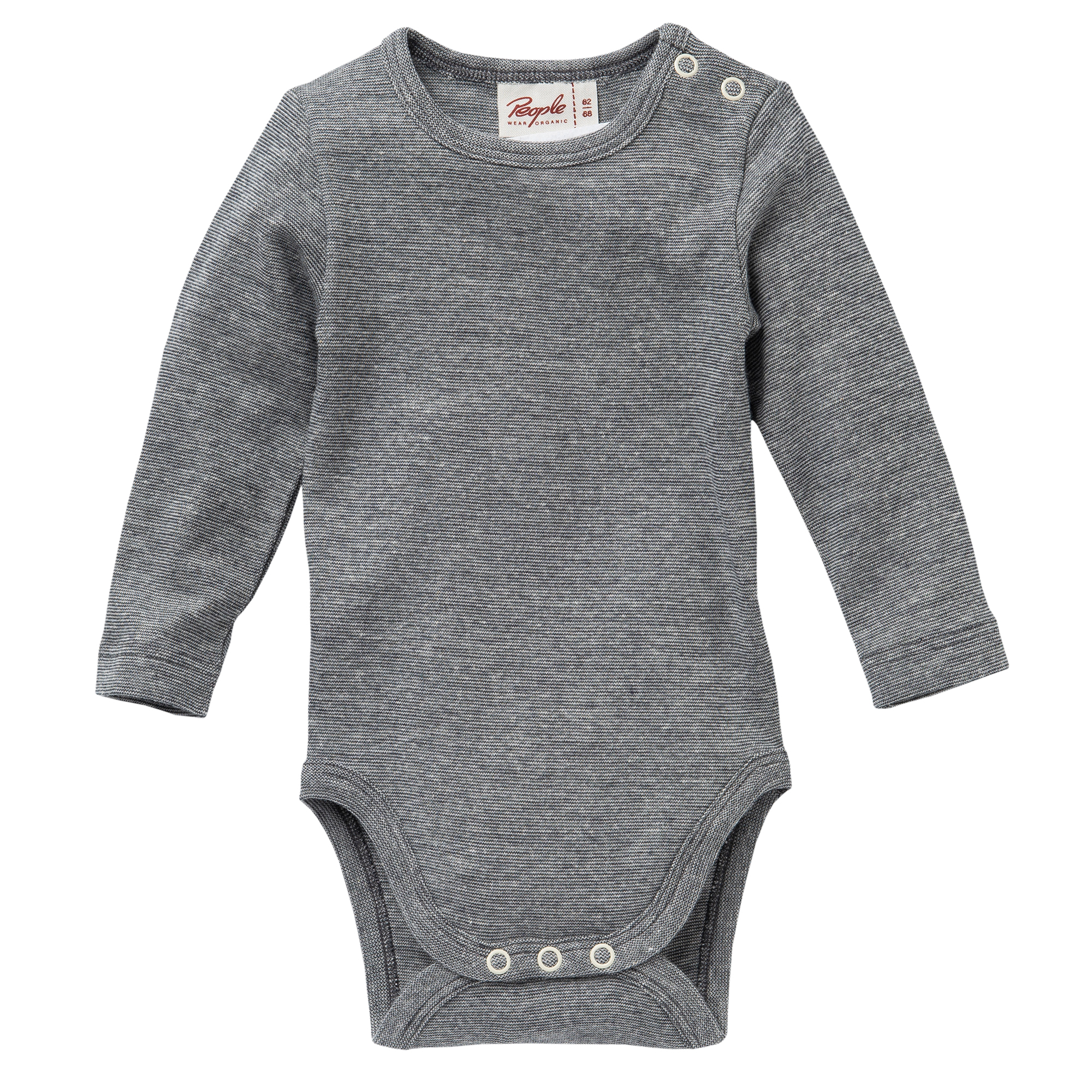 Langarmbodys, People Wear Organic, Grau – Besonderheit: GOTS zertifiziert