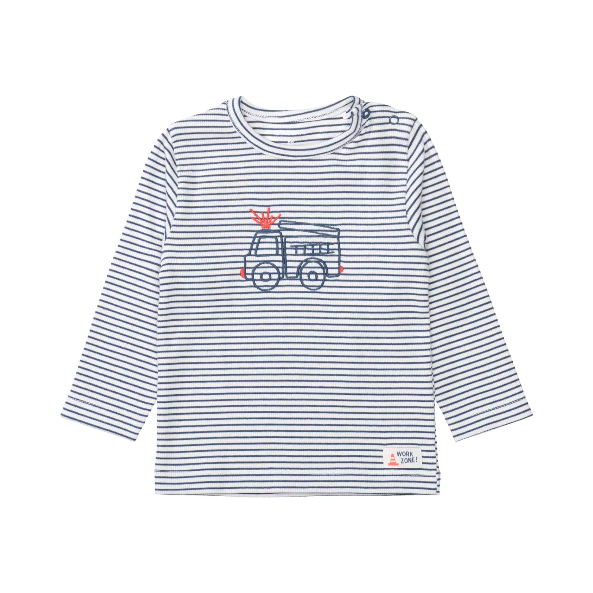 Langarmshirts, STACCATO, Blau – Besonderheit: aus 95% Baumwolle