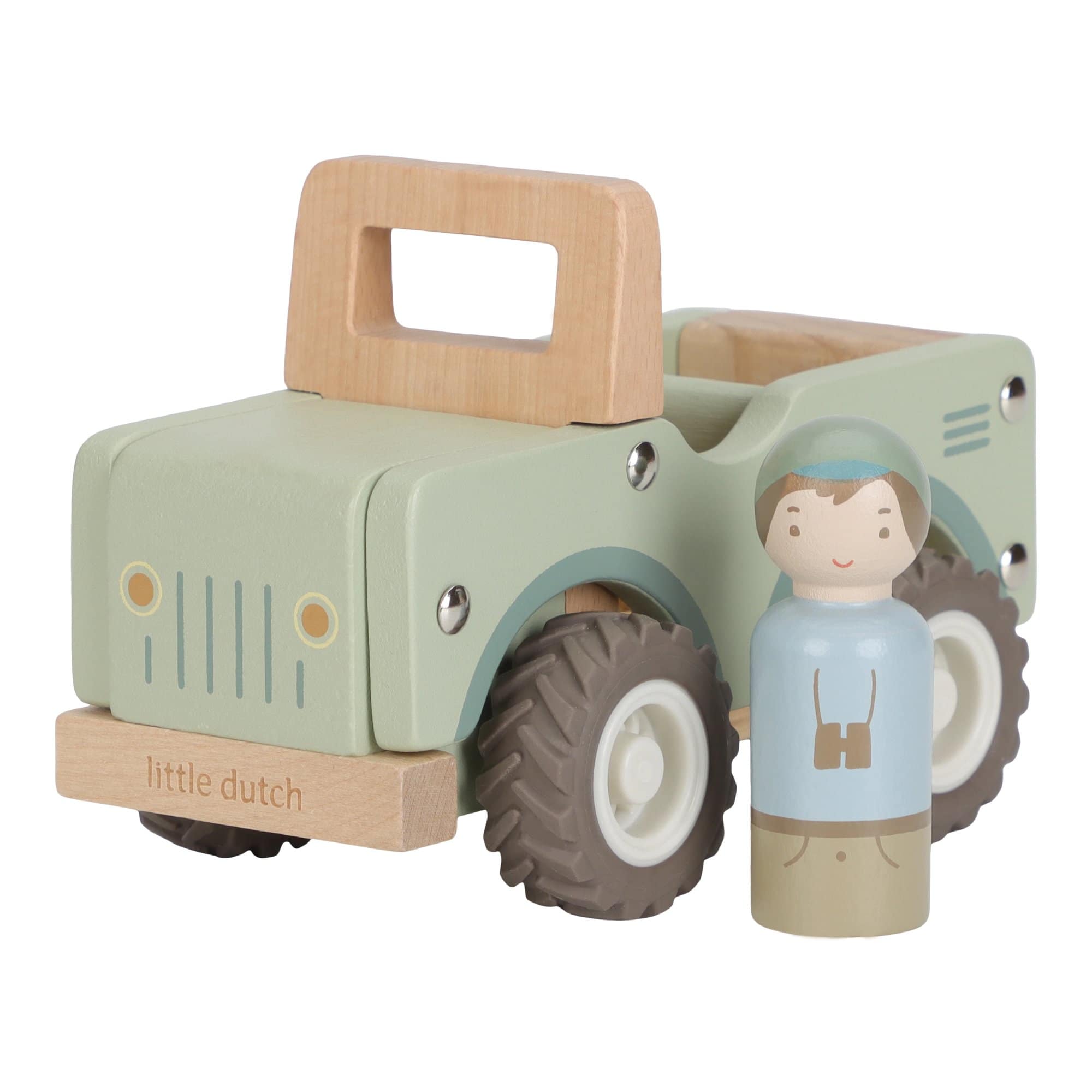 Spielzeugautos, LITTLE DUTCH, Grün – Besonderheit: mit Ranger-Figur
