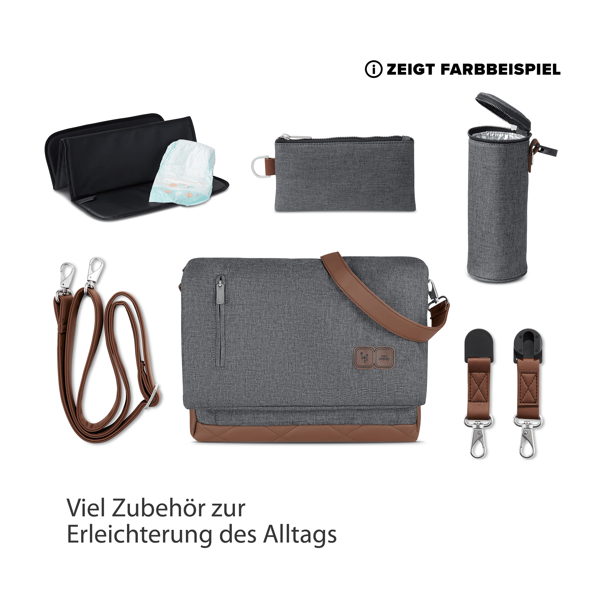 Wickeltaschen, ABC DESIGN, Orange – Produktansicht