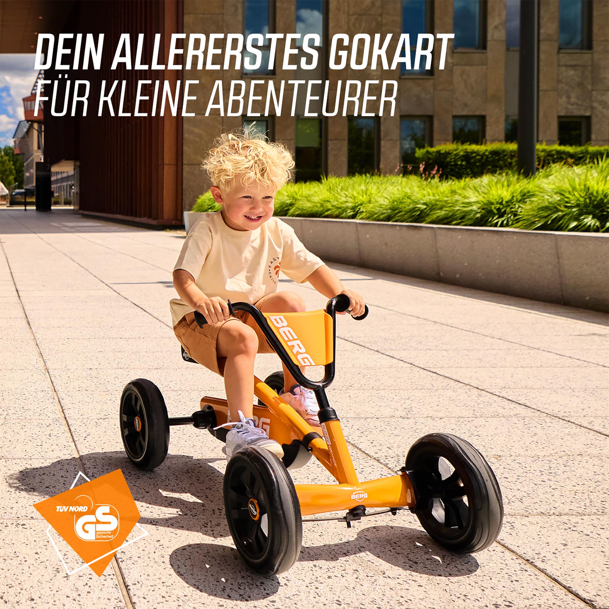 Kinderfahrzeuge, BERG, Orange – Besonderheit: verstellbarer Sitz