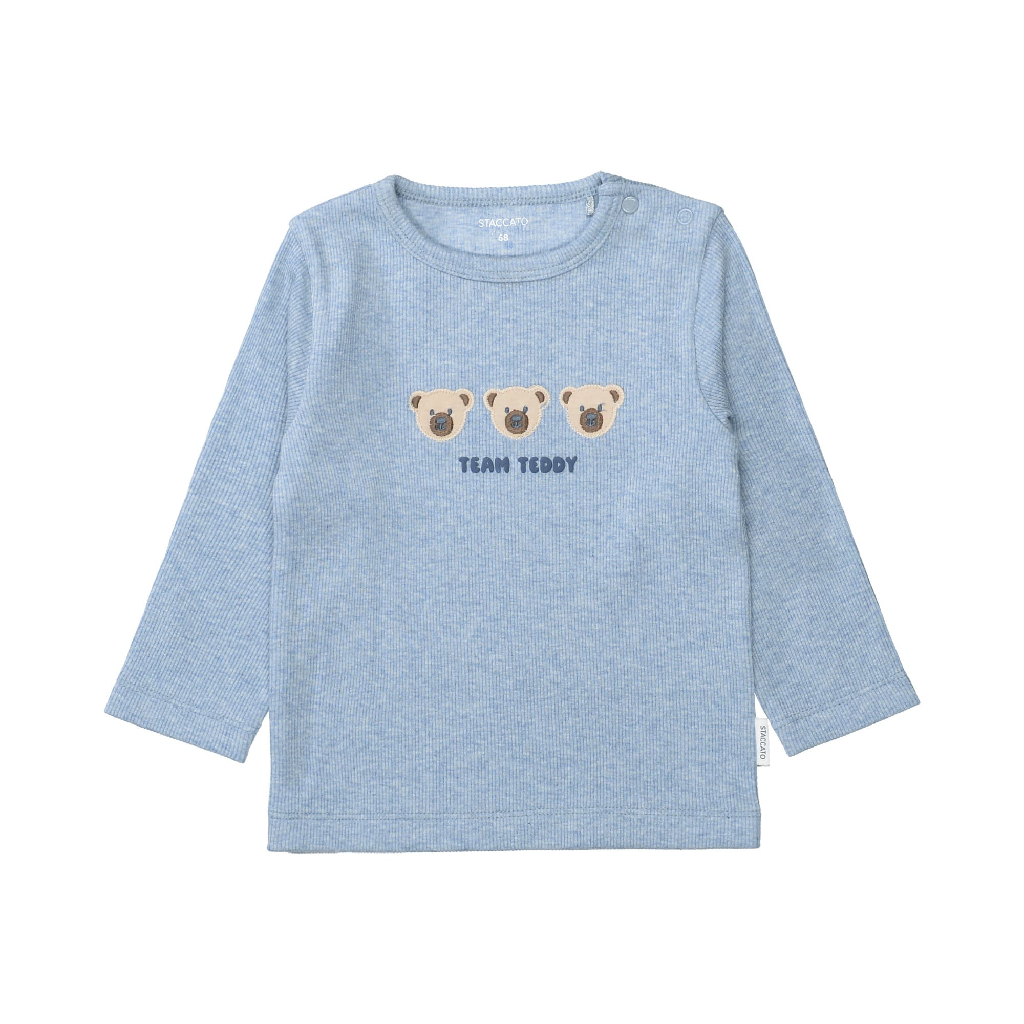 Langarmshirts, STACCATO, Blau – Besonderheit: aus 95% Baumwolle