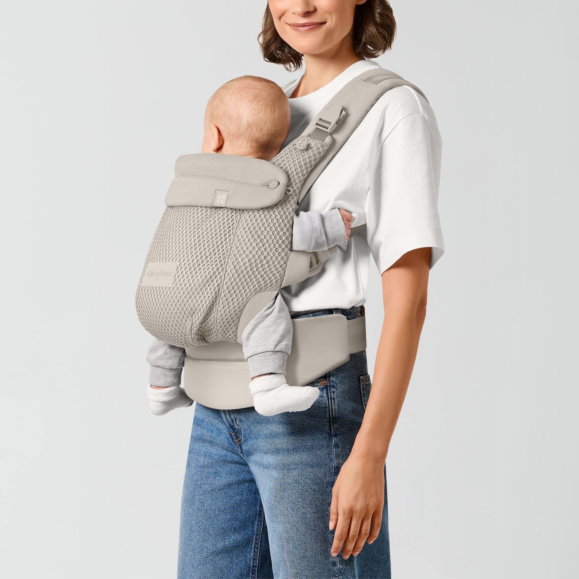 Babytragen, cybex, Grau – Besonderheit: vier ergonomische Tragepositionen
