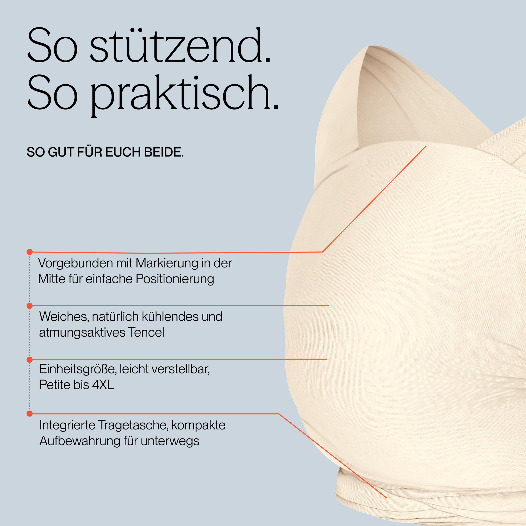 Tragetücher, ERGObaby, Blau – Produktansicht