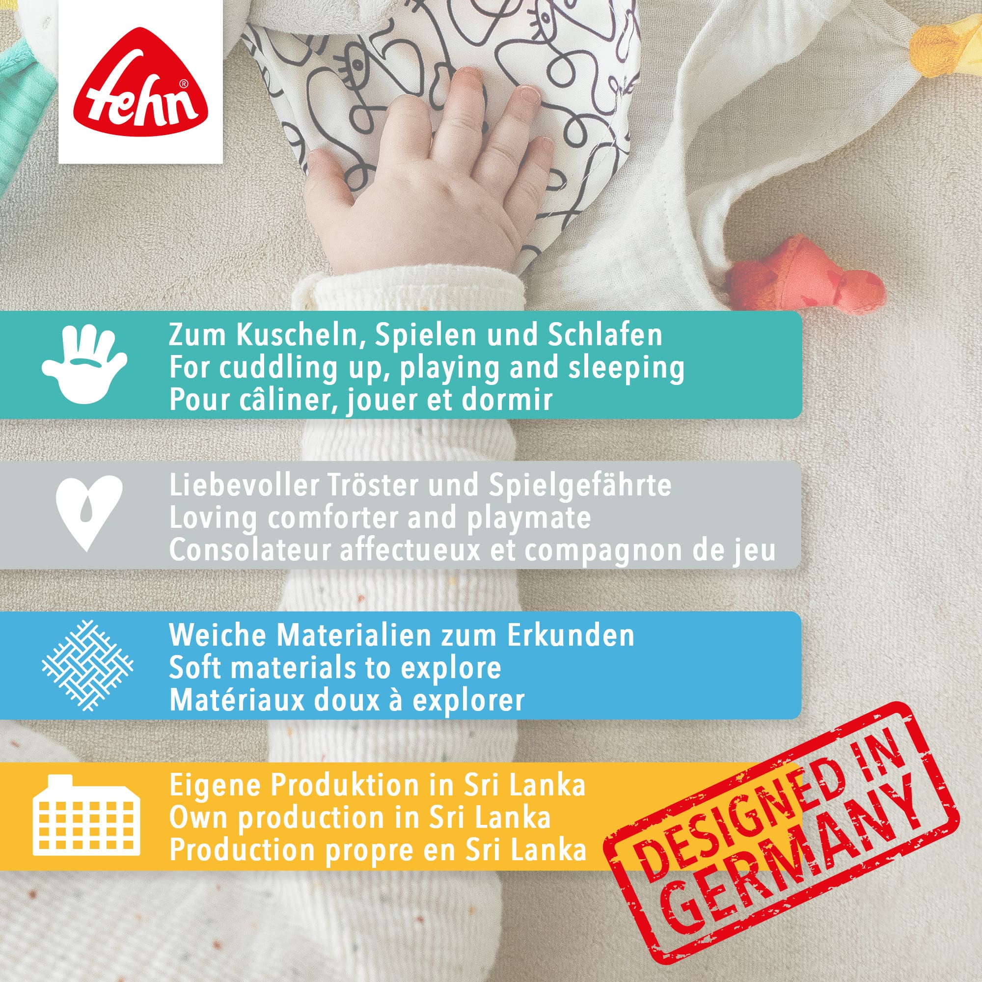 Schmusetücher, fehn, Braun – Produktansicht