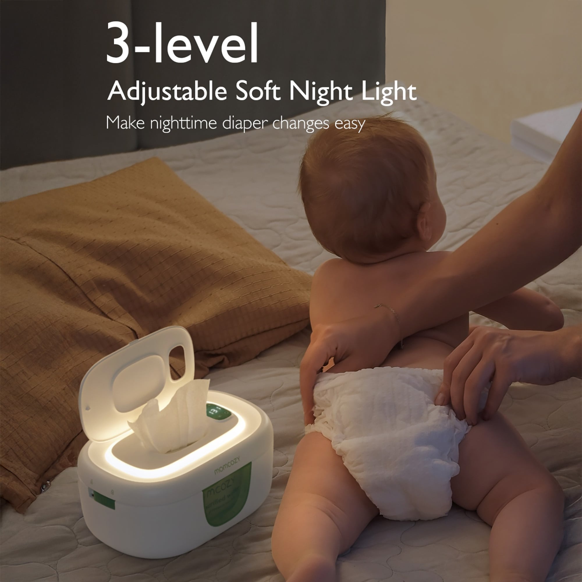 Feuchttücherboxen, momcozy, Weiß – Produktansicht