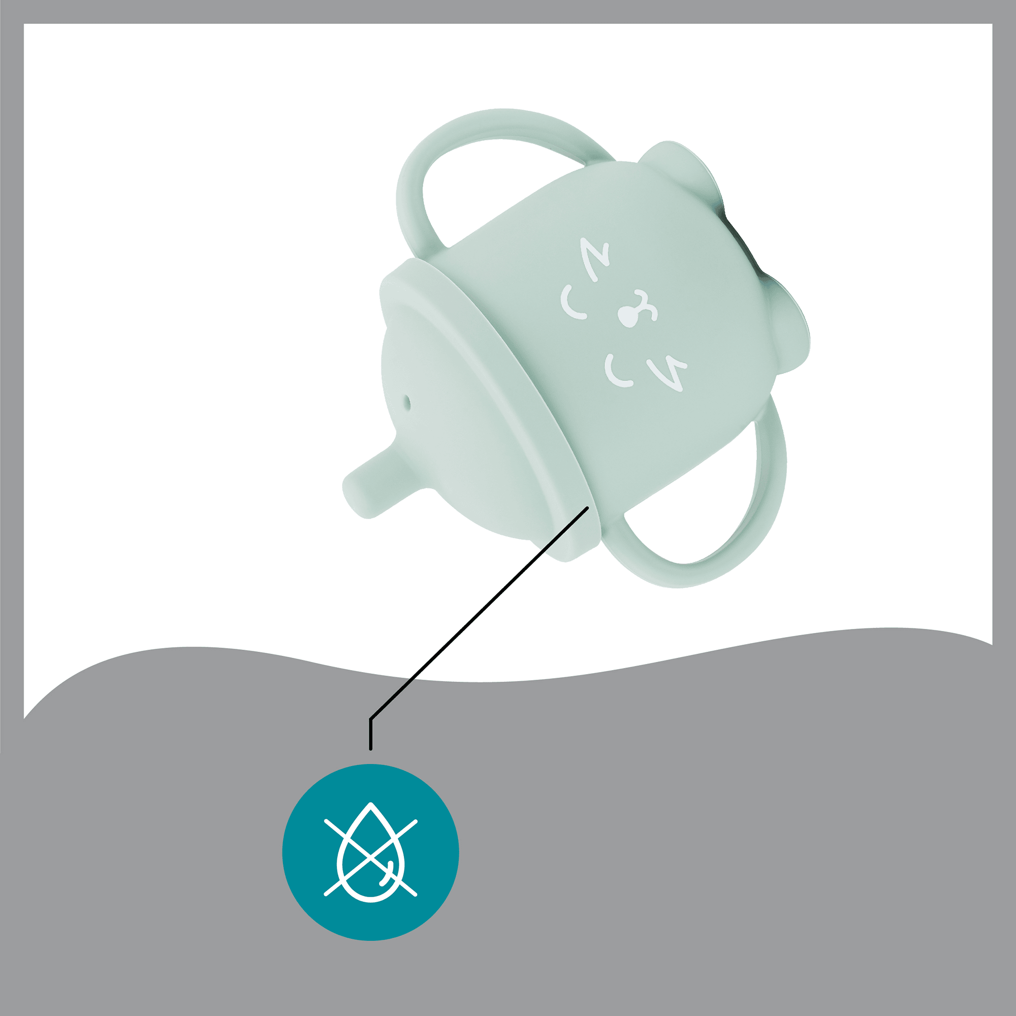 Trinklernbecher ab 4 Monate, babymoov, Grün – Produktansicht