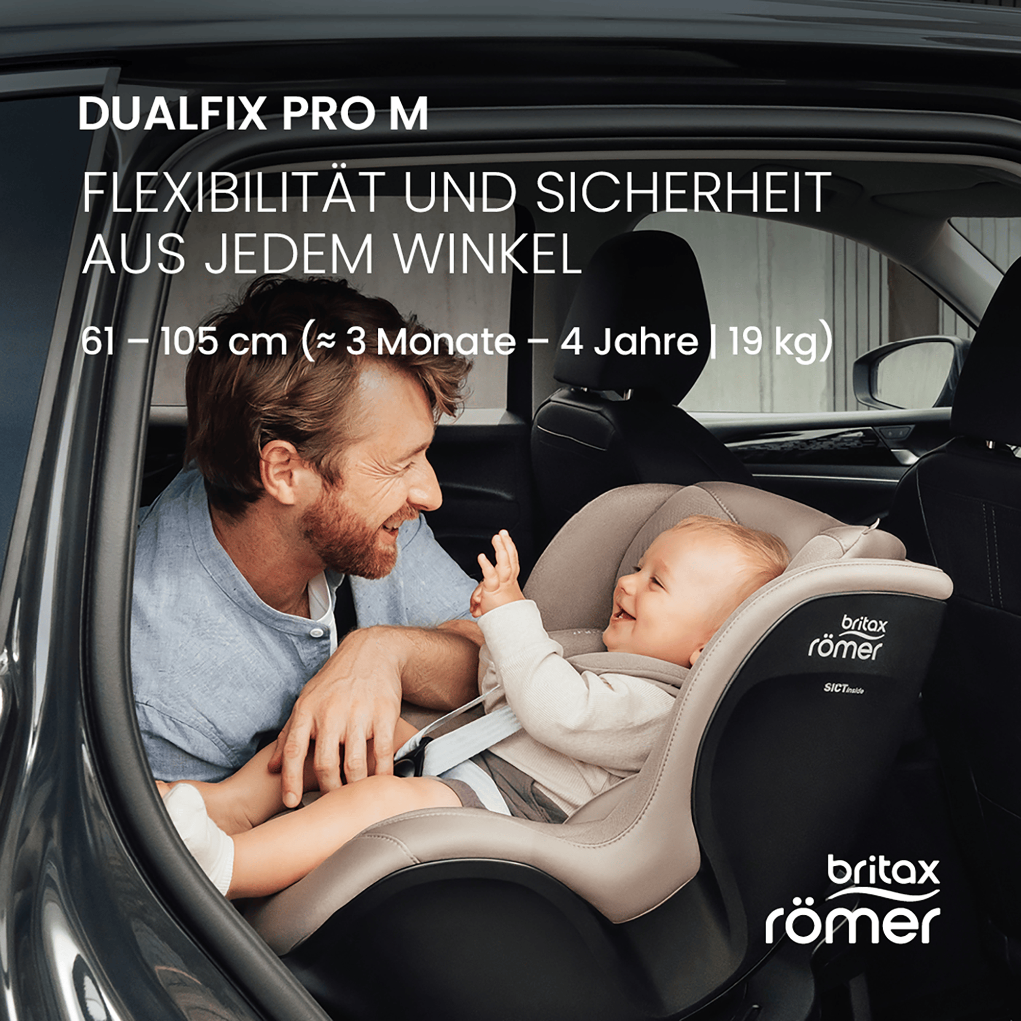 Reboarder 0-18 kg, Gruppe 0+/1, Britax Diamond, Schwarz – Produktansicht