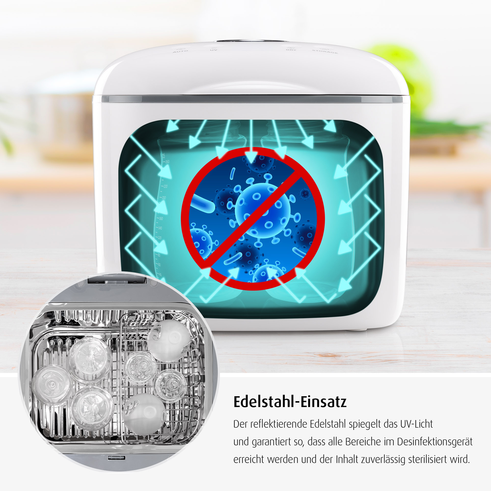 Vaporisatoren, reer, Weiß – Produktansicht