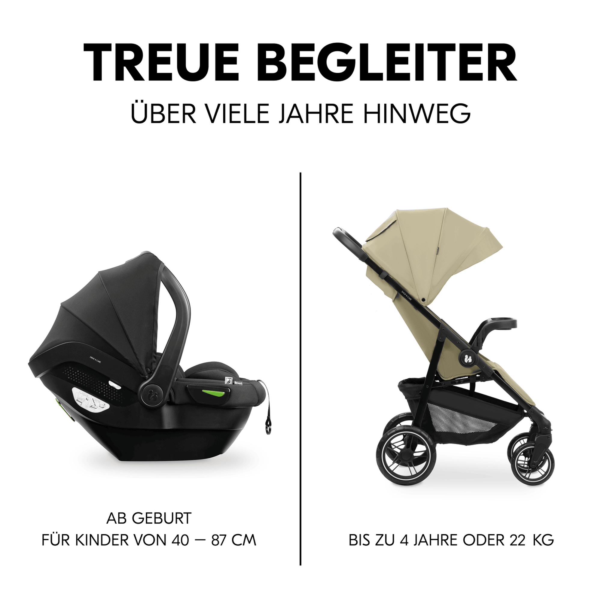 Buggys beige, hauck, Grün – Produktansicht