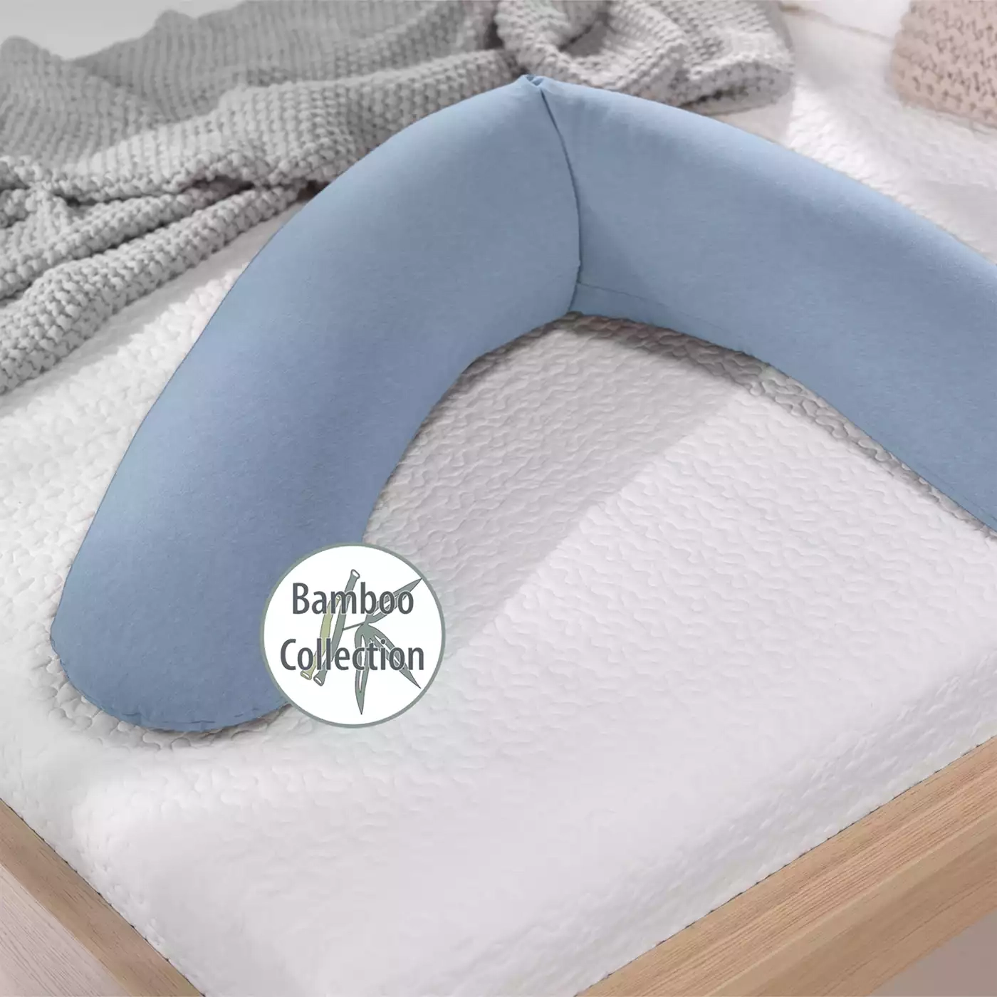 Stillkissen blau, THERALINE, Blau – Besonderheit: ca. 190 x 40 cm groß