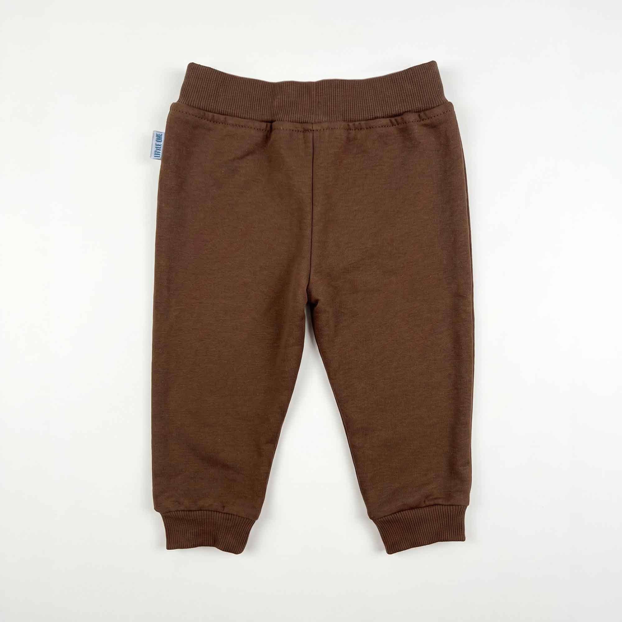 Jogginghosen, LITTLE ONE, Braun – Besonderheit: weiche Rippbündchen