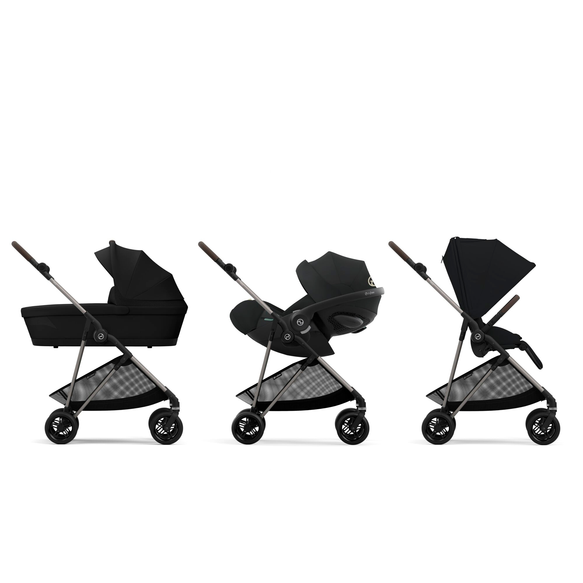 Kombi-Kinderwagen, cybex, Schwarz – Produktansicht