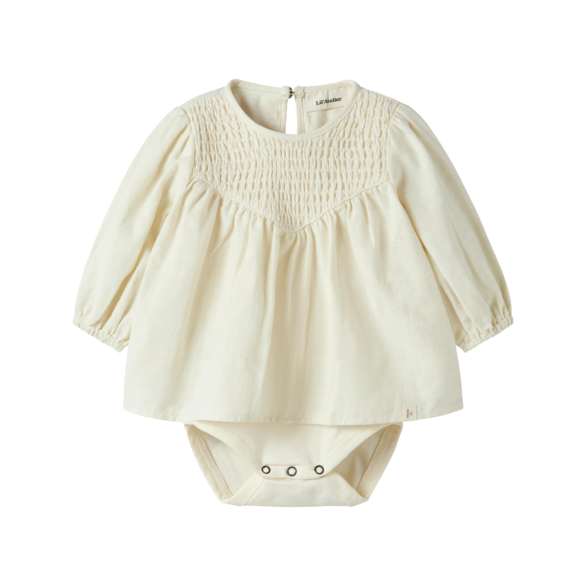 Langarmbodys, Lil' Atelier, Beige – Produktansicht