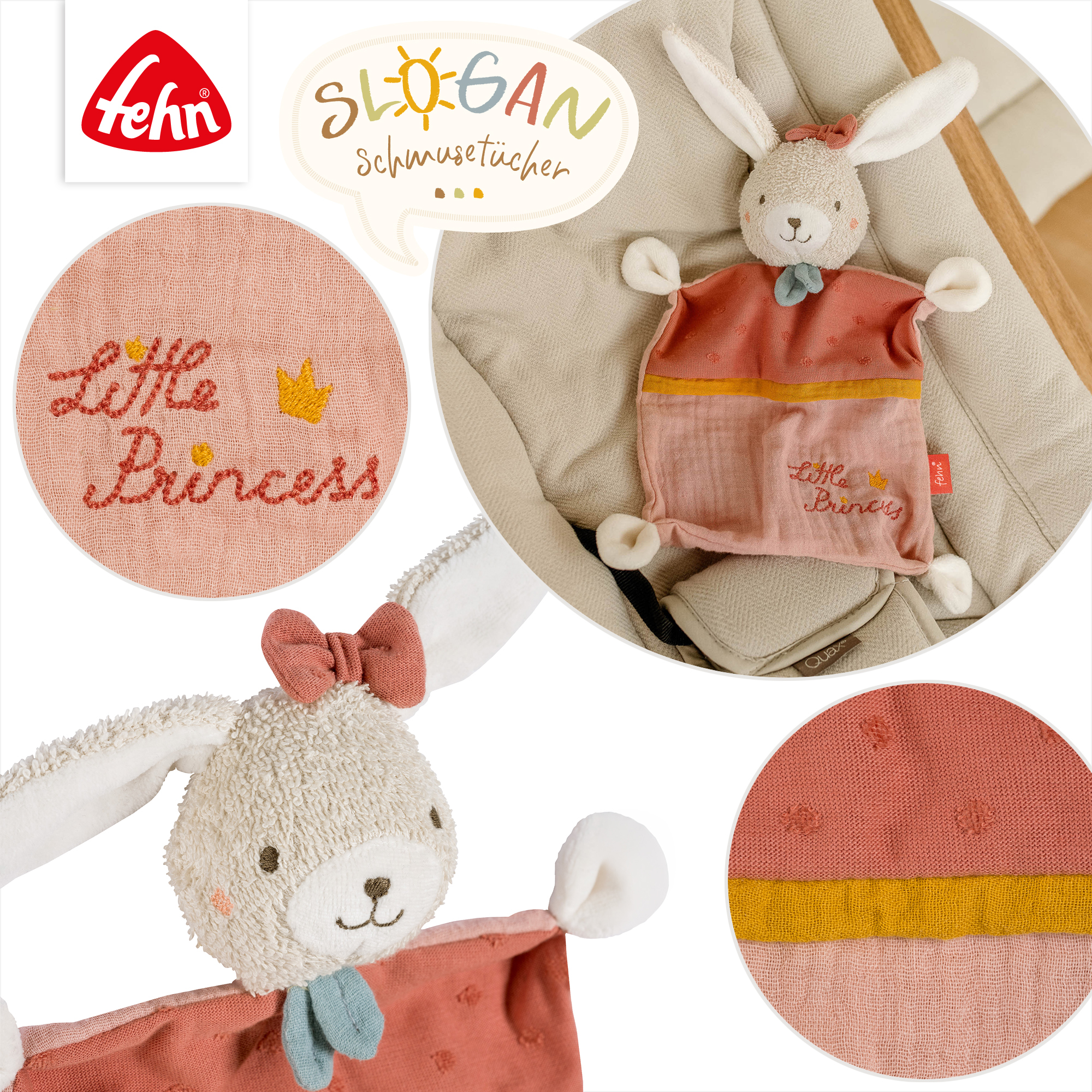 Schmusetücher, fehn, Pink – Produktansicht