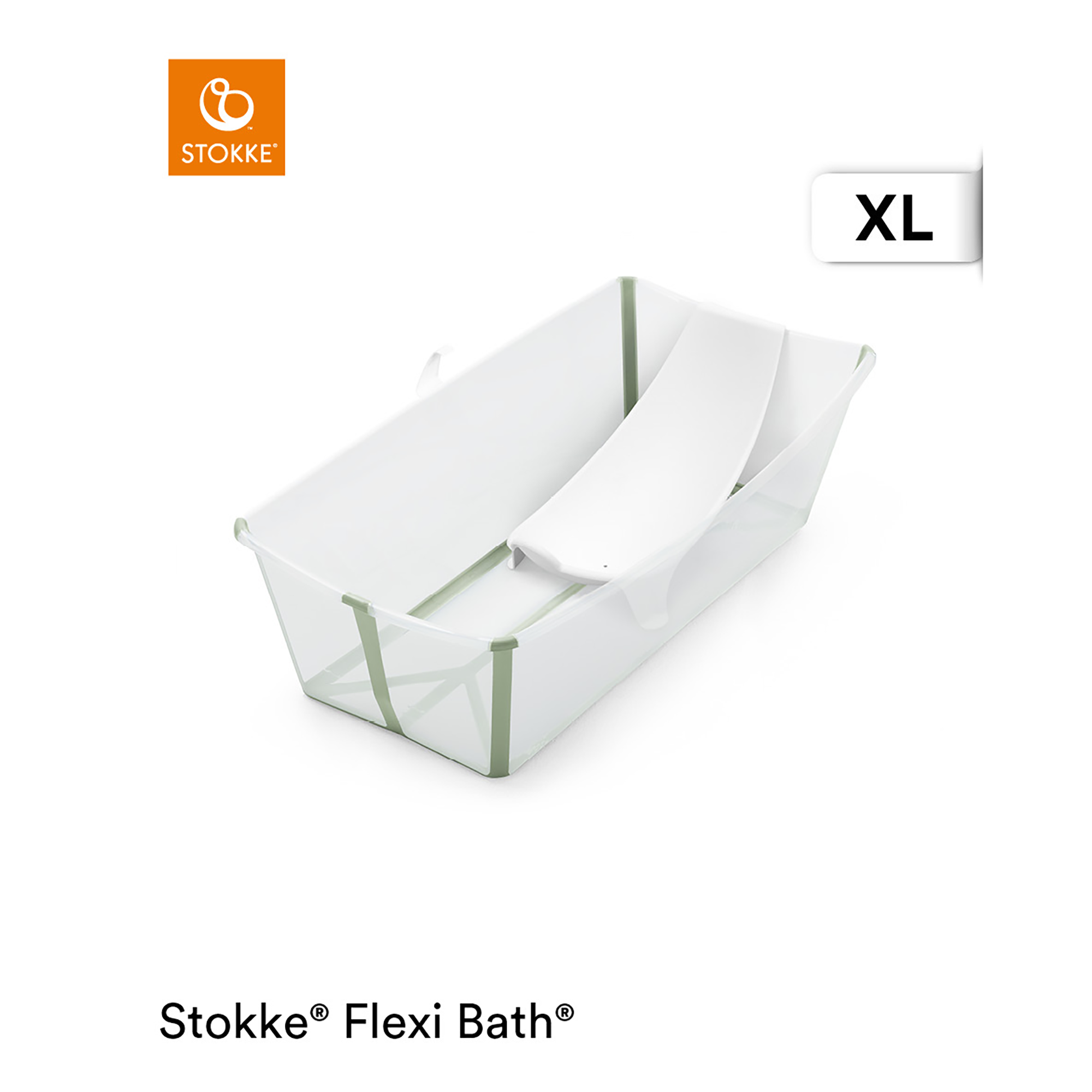 Set Flexi Bath® XL Transparent Green mit Newborn Support STOKKE Grün 9000000000589 2