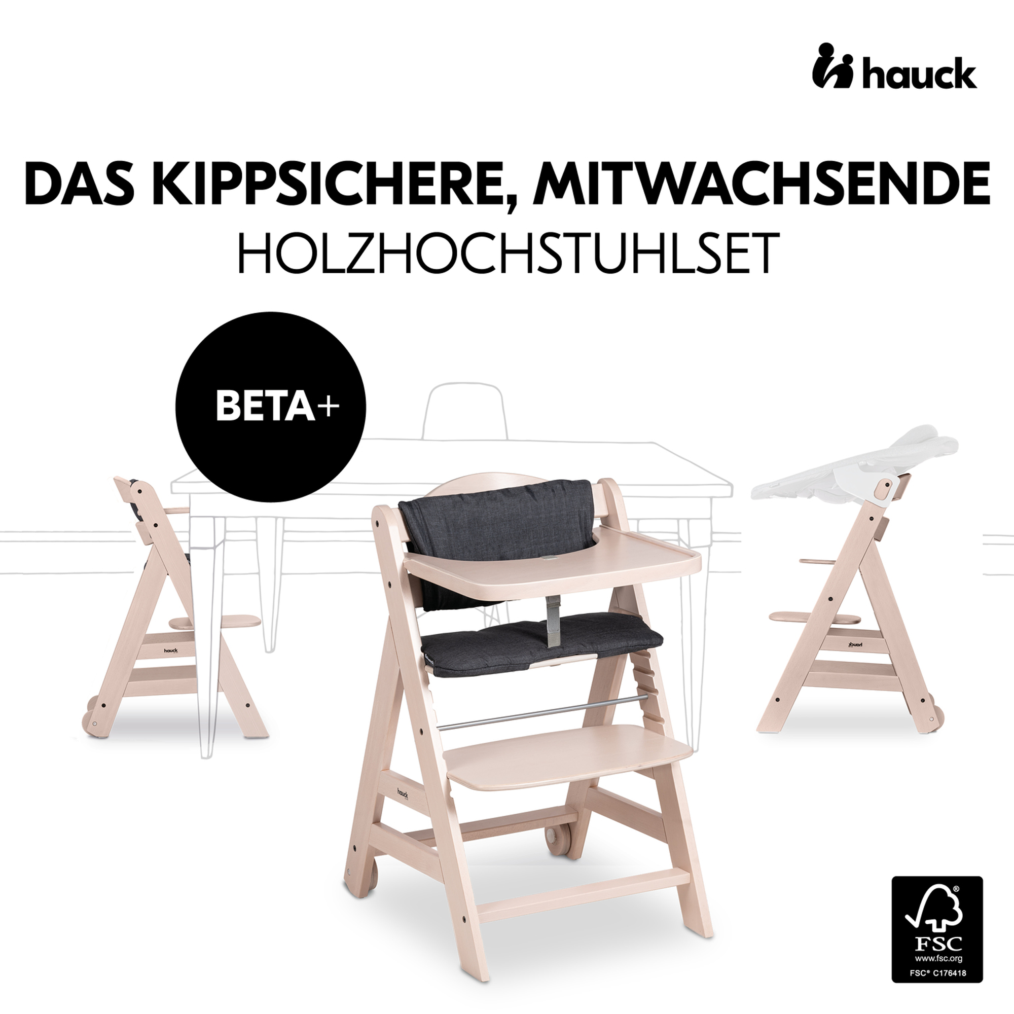 Treppenhochstühle, hauck, Weiß – Produktansicht