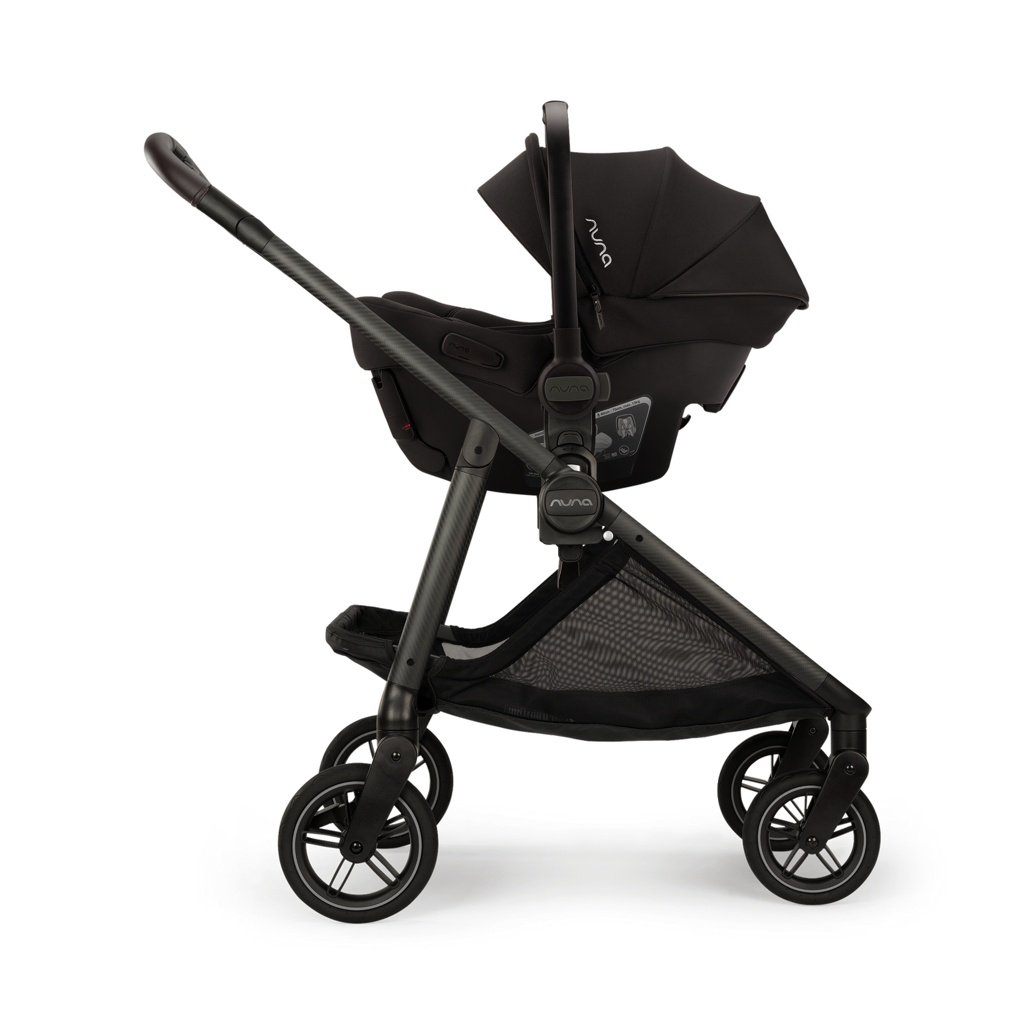 Kombi-Kinderwagen, nuna, Schwarz – Produktansicht