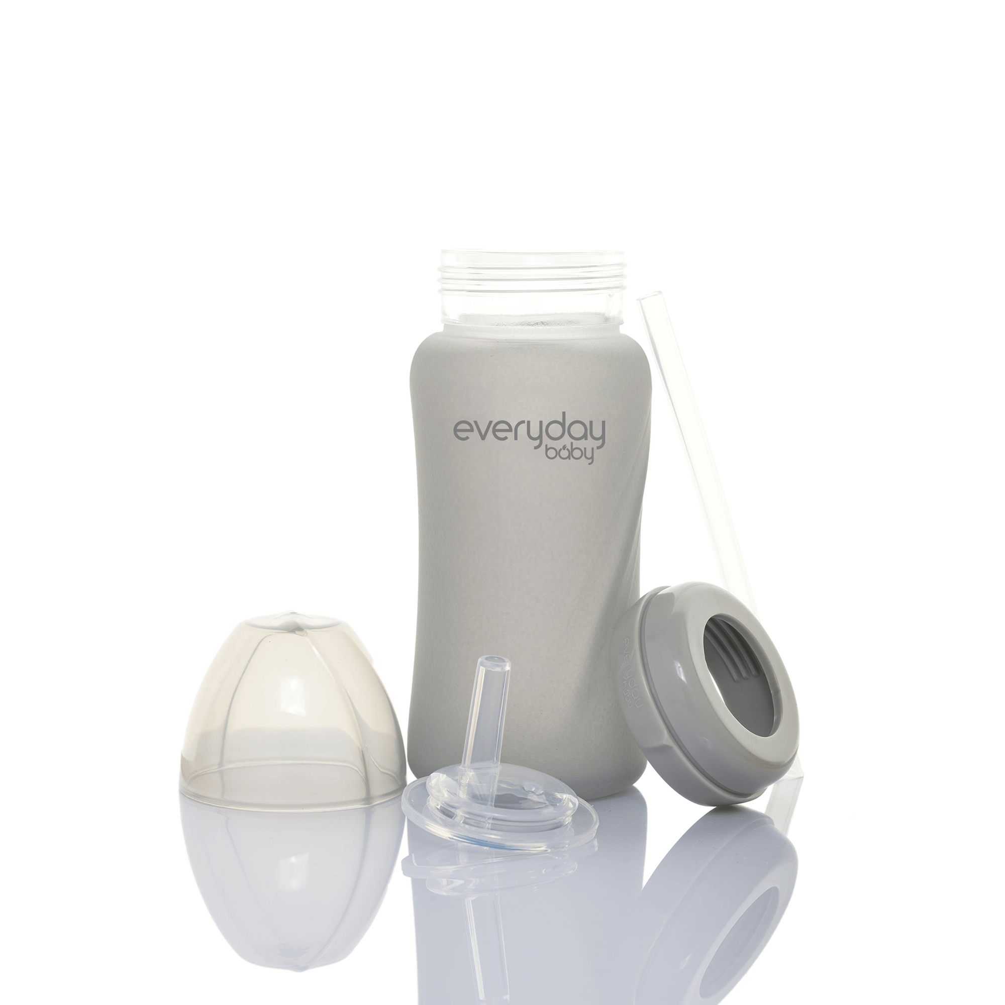 Glas-Trinkhalmflasche Healthy+ Straw Cup everyday baby Grau Grau 2000580006810 1