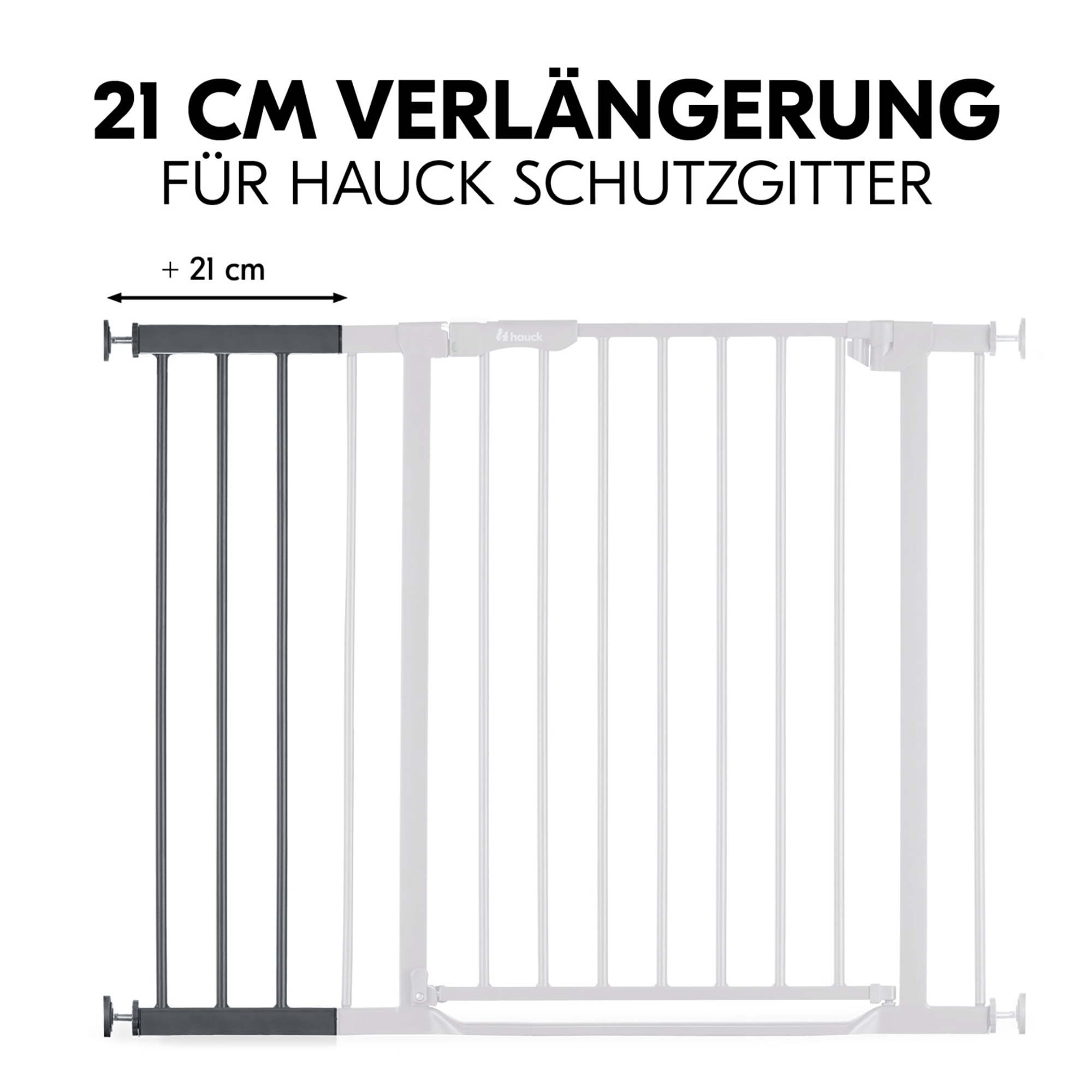 Universal Verlängerung 21 cm für hauck Schutzgitter hauck Grau Grau 2000585366100 2