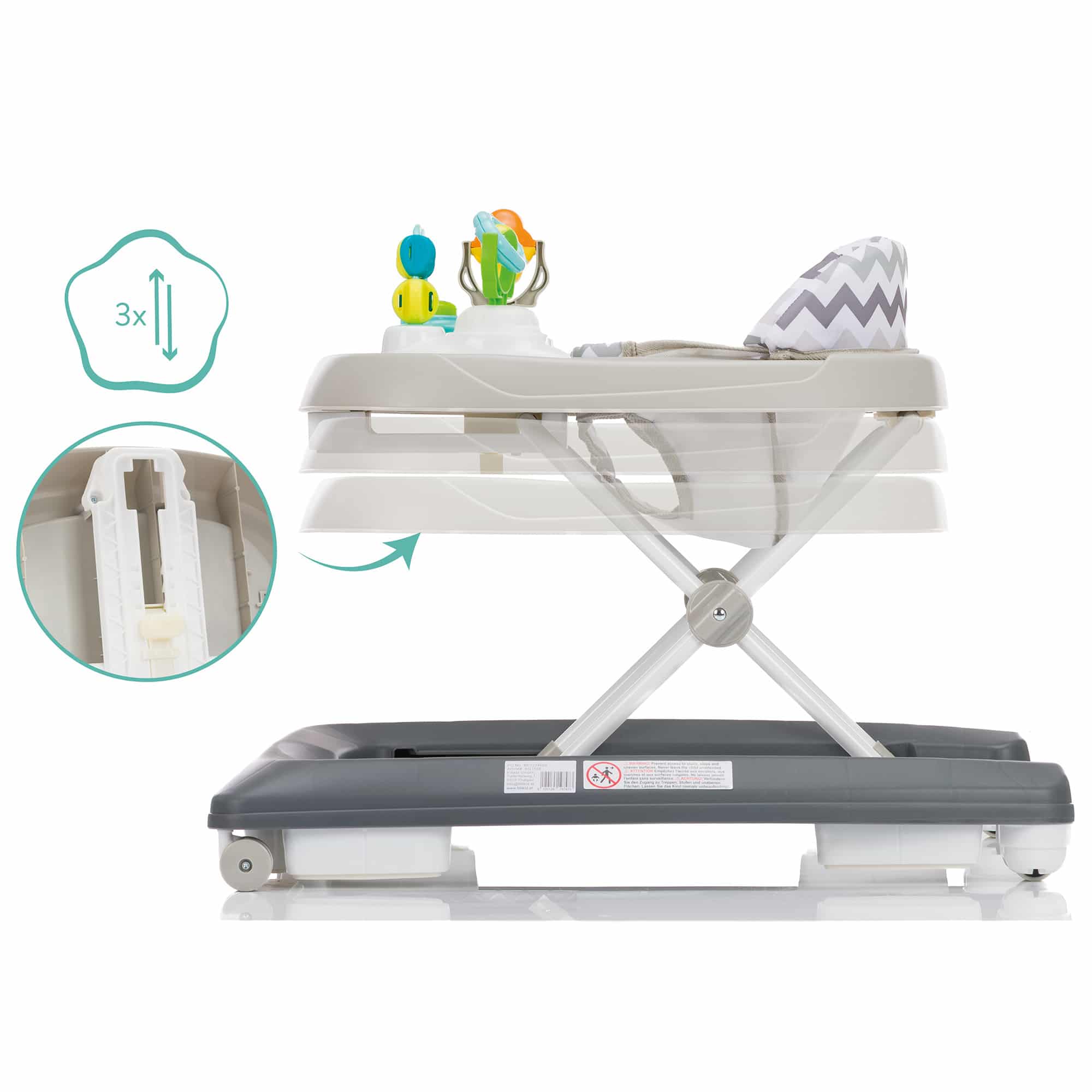 Lauflernwagen, fillikid, Grau – Produktansicht