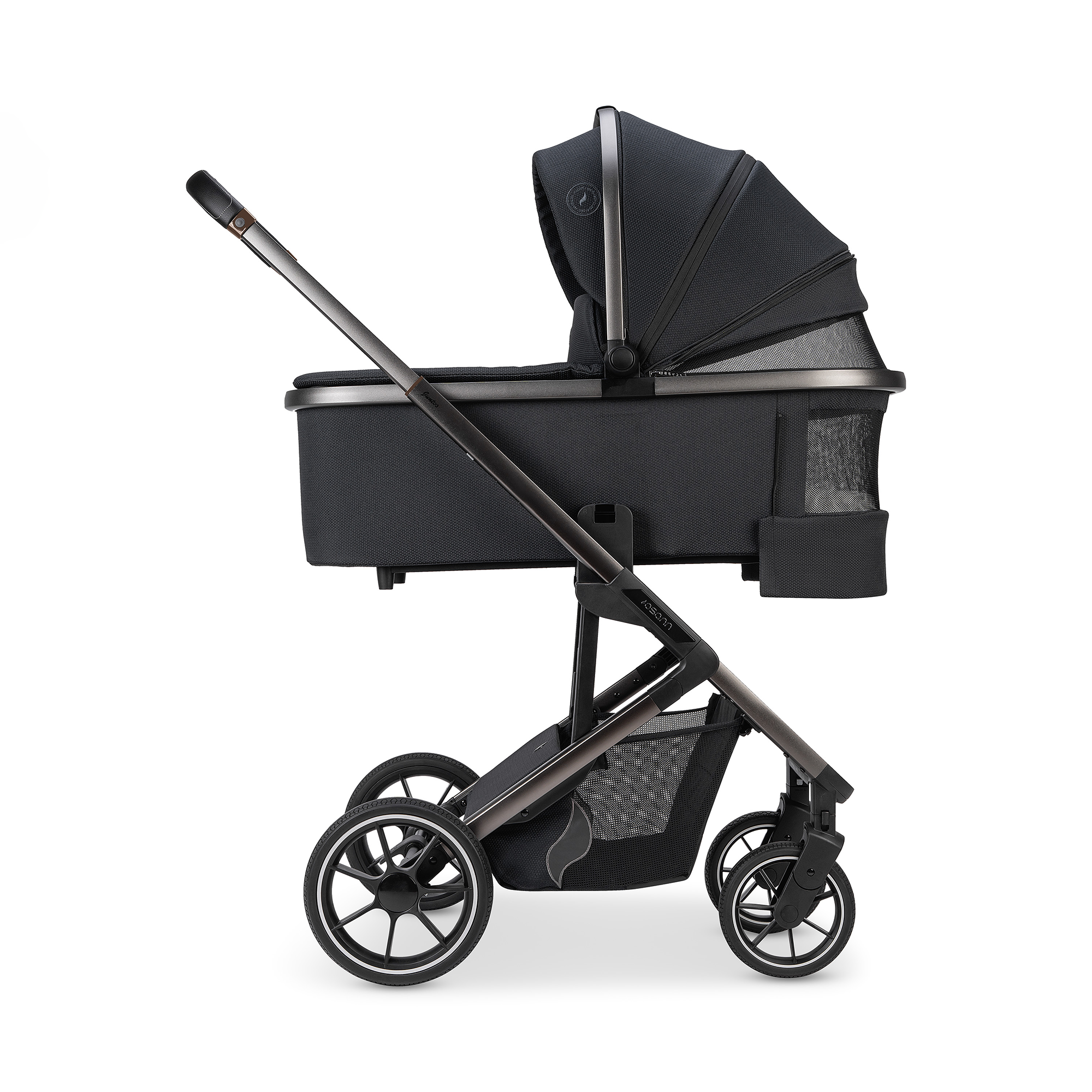 Kombi-Kinderwagen, osann, Schwarz – Produktansicht